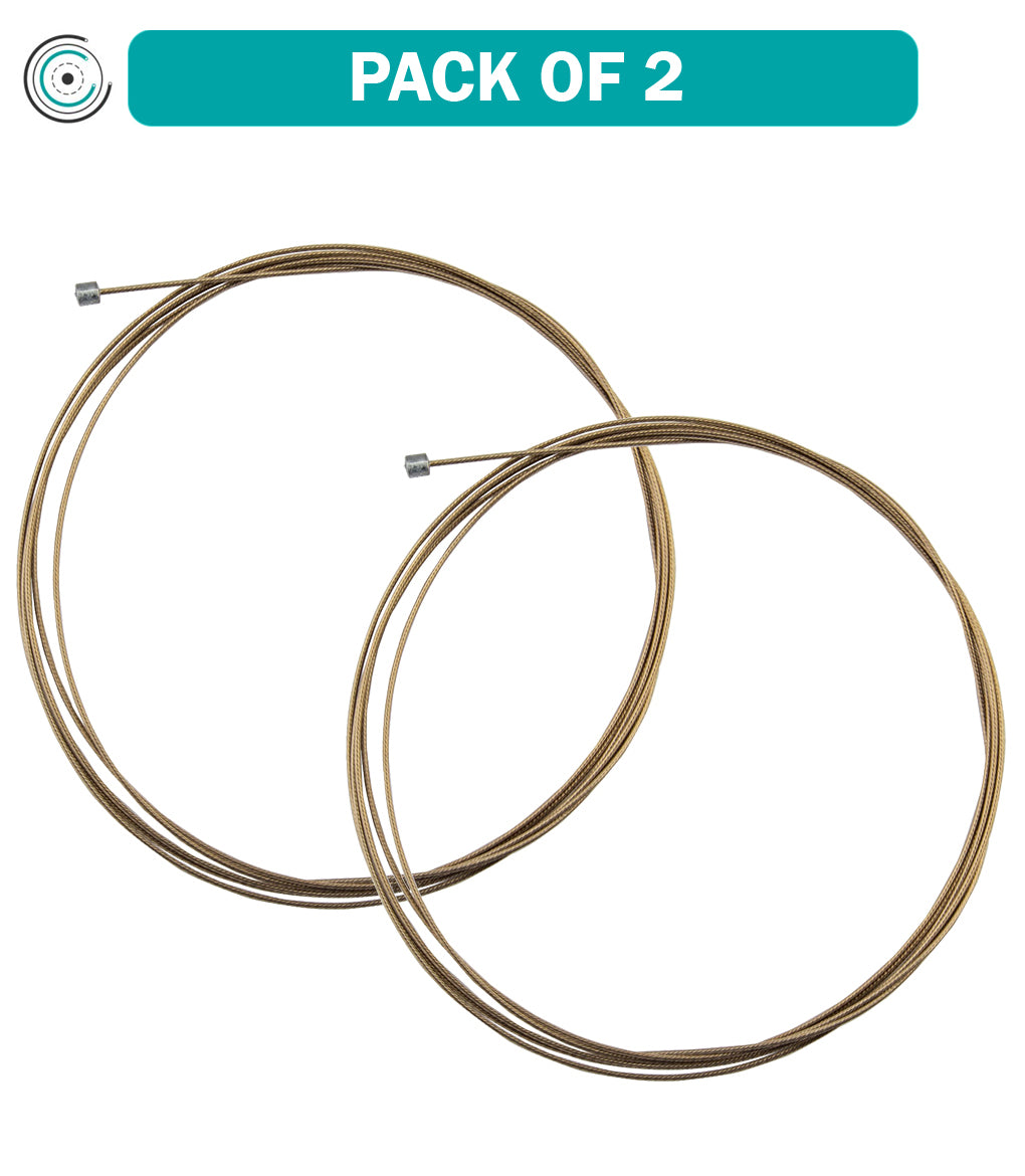 2 Pack Origin8 SS SuperSlick Electrolysis Gear Cable - Front/Rear Bike Derailleur Cable 2800mm x 1.1mm - High Performance Bicycle Shifting Cable for Road & Mountain Bikes