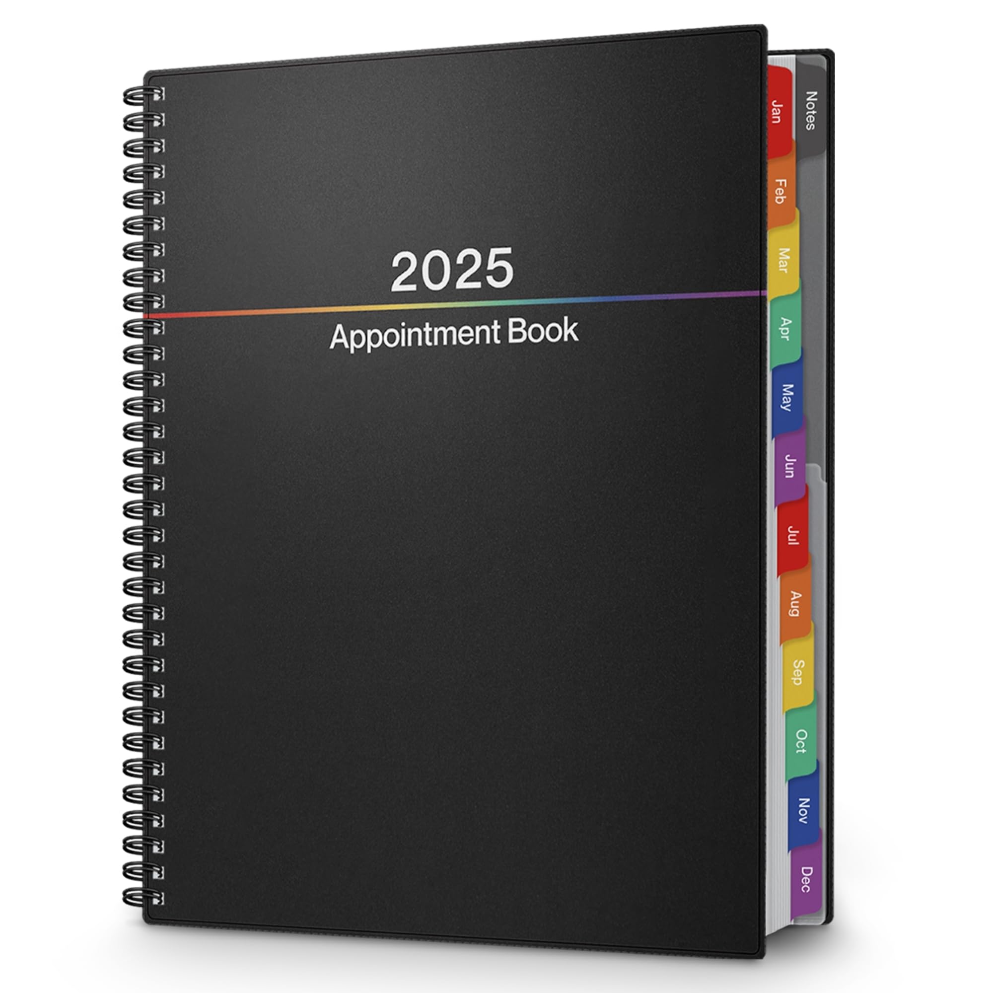 **Dunwell 2025 Appointment Book - 8.5x11 Inch Colorful Planner, Jan-Dec 2025, Large Daily & Weekly Organizer with Monthly Tabs, 15-Minute Quarter-Hourly Scheduling - Perfect for Professionals, Students & Office Use**