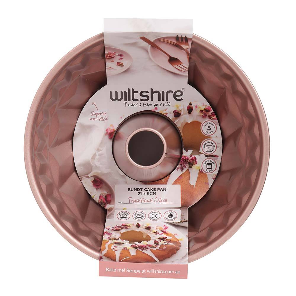 21cm Rose Gold Bundt Cake Pan - Non-Stick Baking Pan for Cakes, Muffins & Desserts - Perfect for Birthday, Wedding & Holiday Baking