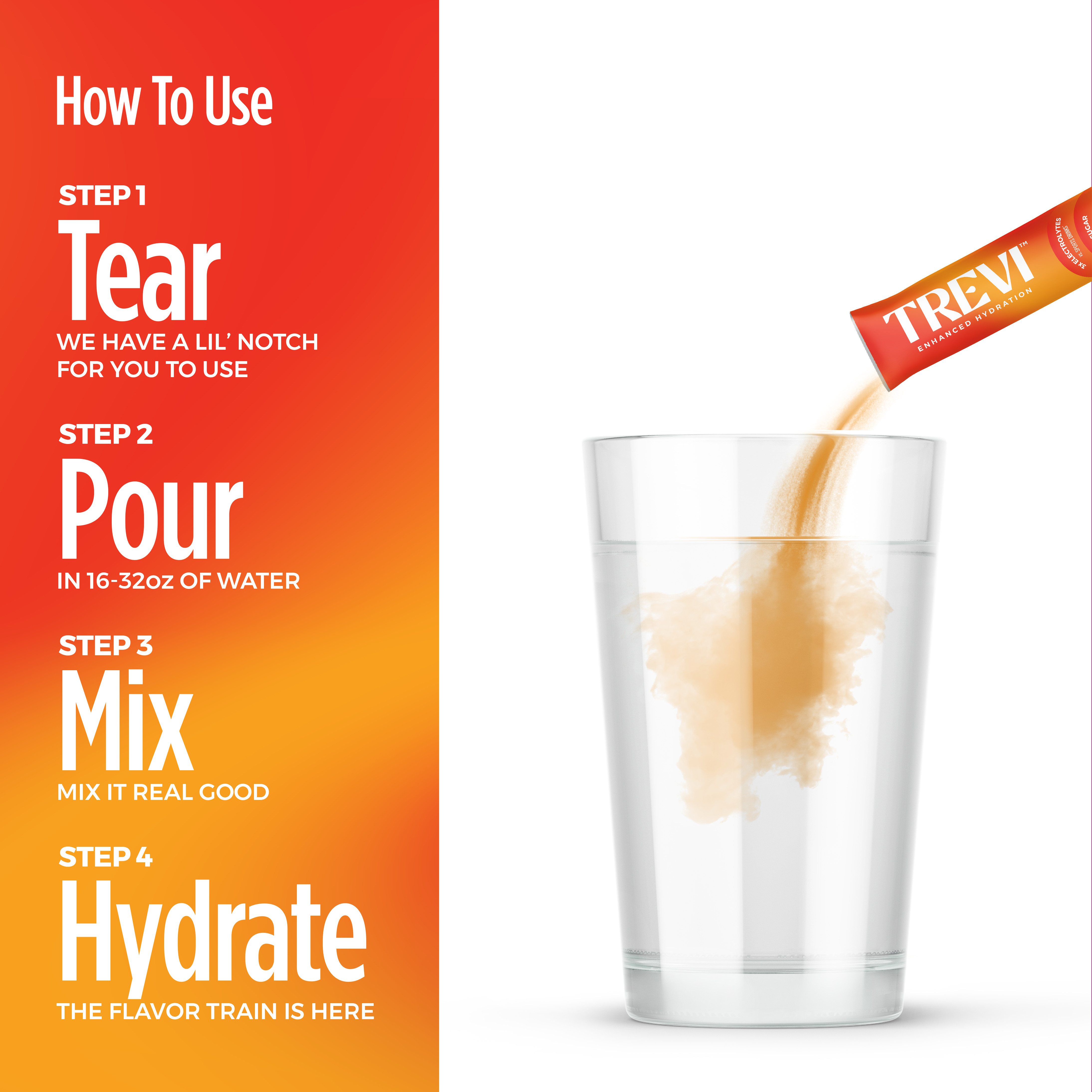Trevi Electrolyte Powder Mix - Hydration Boost for Workouts, Travel & Recovery | Sugar-Free Electrolyte Supplement for Athletes & Active Lifestyles