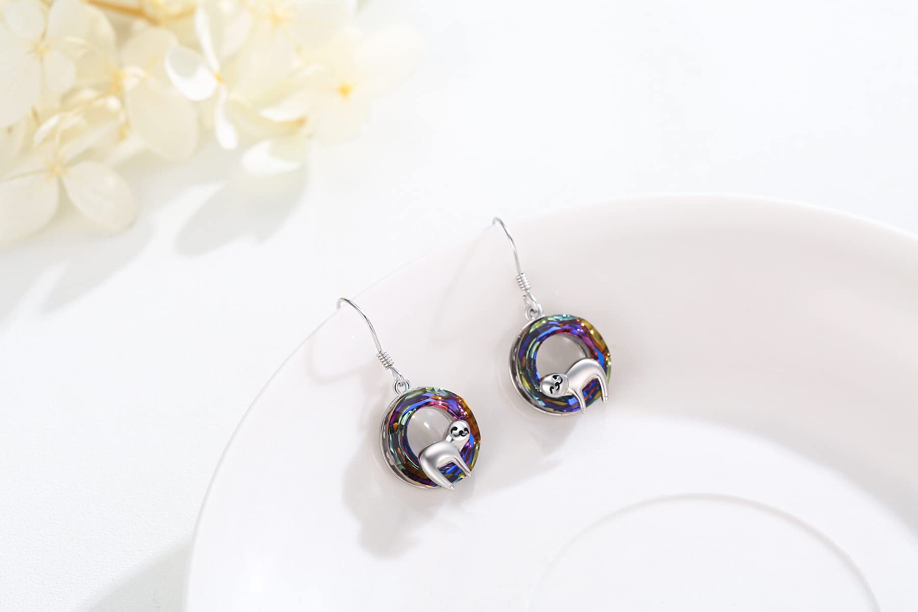 925 Sterling Silver Cute Animal Crystal Dangle Earrings for Women - Elegant Jewelry Gift for Birthday, Anniversary & Special Occasions | Perfect for Party, Wedding & Everyday Wear