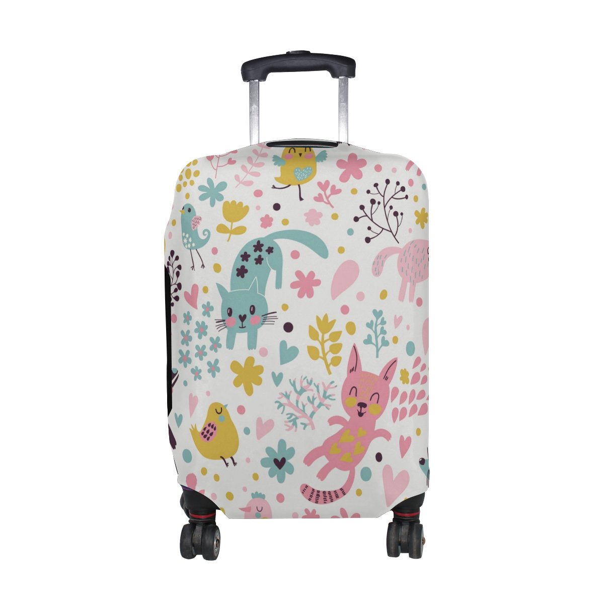 Vintage Cat Luggage Cover Protector - Cute Travel Suitcase Protector for Kids, Men & Women | Perfect for Airplane, Train & Car Travel Accessories