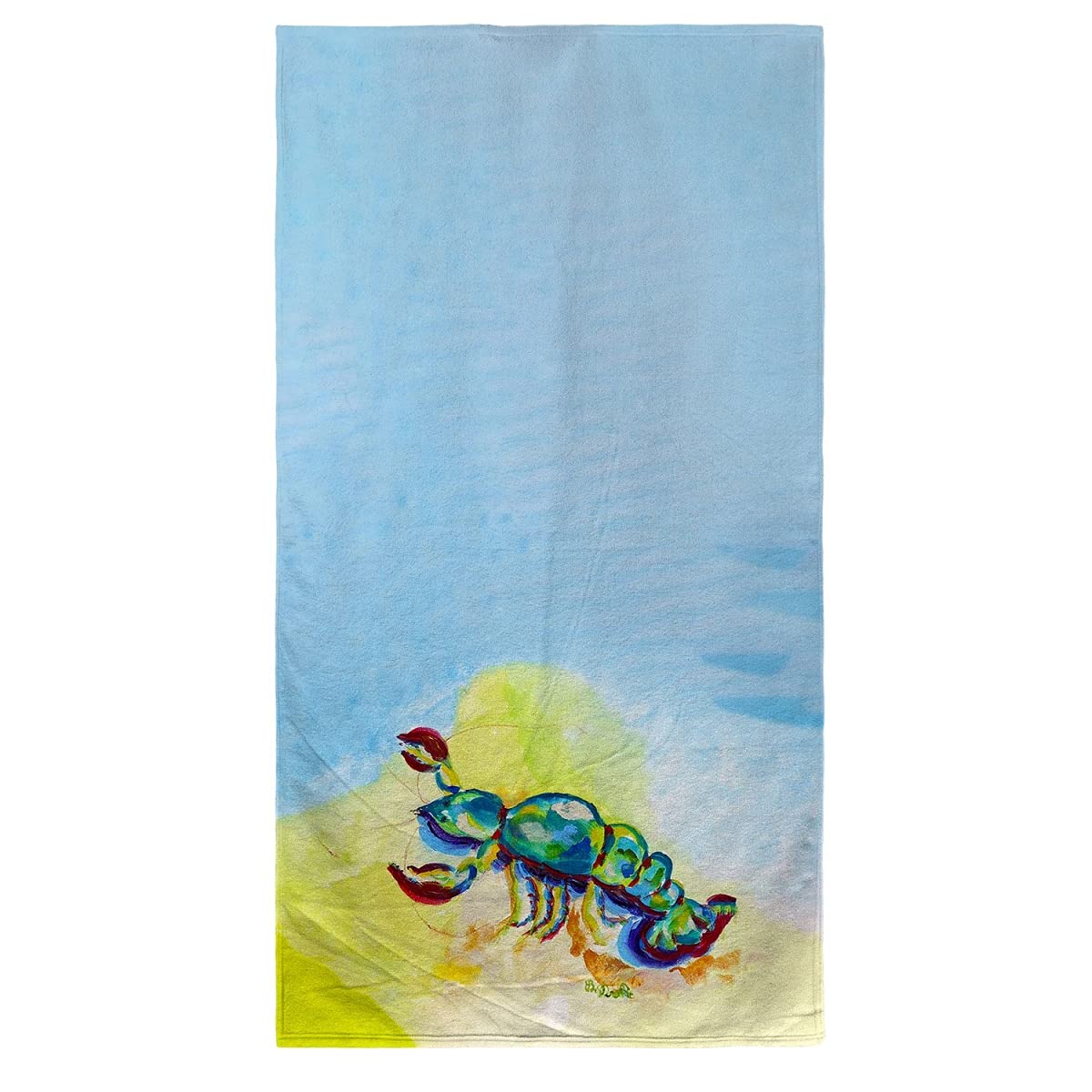 Colorful Lobster Beach Towel - Soft, Absorbent & Quick-Dry for Pool, Beach & Outdoor Use | Betsy Drake Design