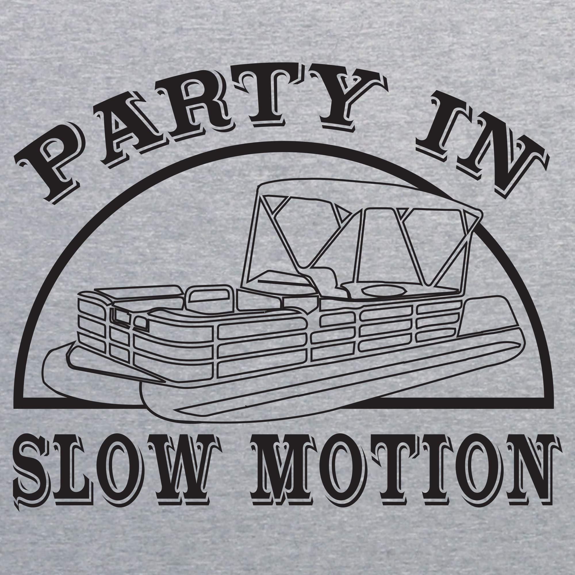 Funny Summer Lake Life Pontoon Boat Tank Top - Party in Slow Motion Graphic Tee for Women | Perfect for Beach, Boating & Outdoor Adventures