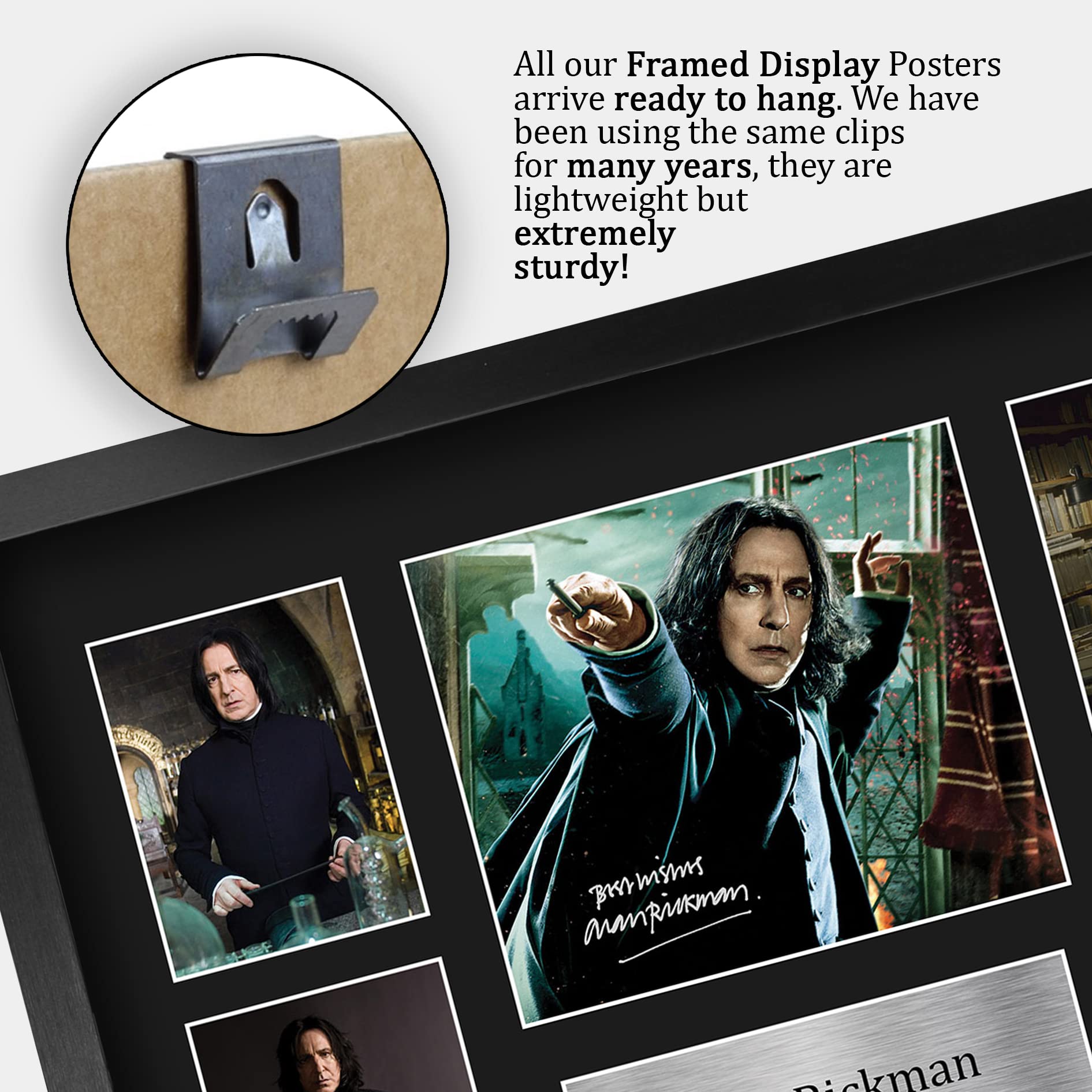 Alan Rickman as Severus Snape Harry Potter 16x12 Inch (A3) Framed Autograph Picture - Signed Movie Memorabilia Collectible for Fans - Perfect for Home Decor, Office Display, and Gift for Potterheads