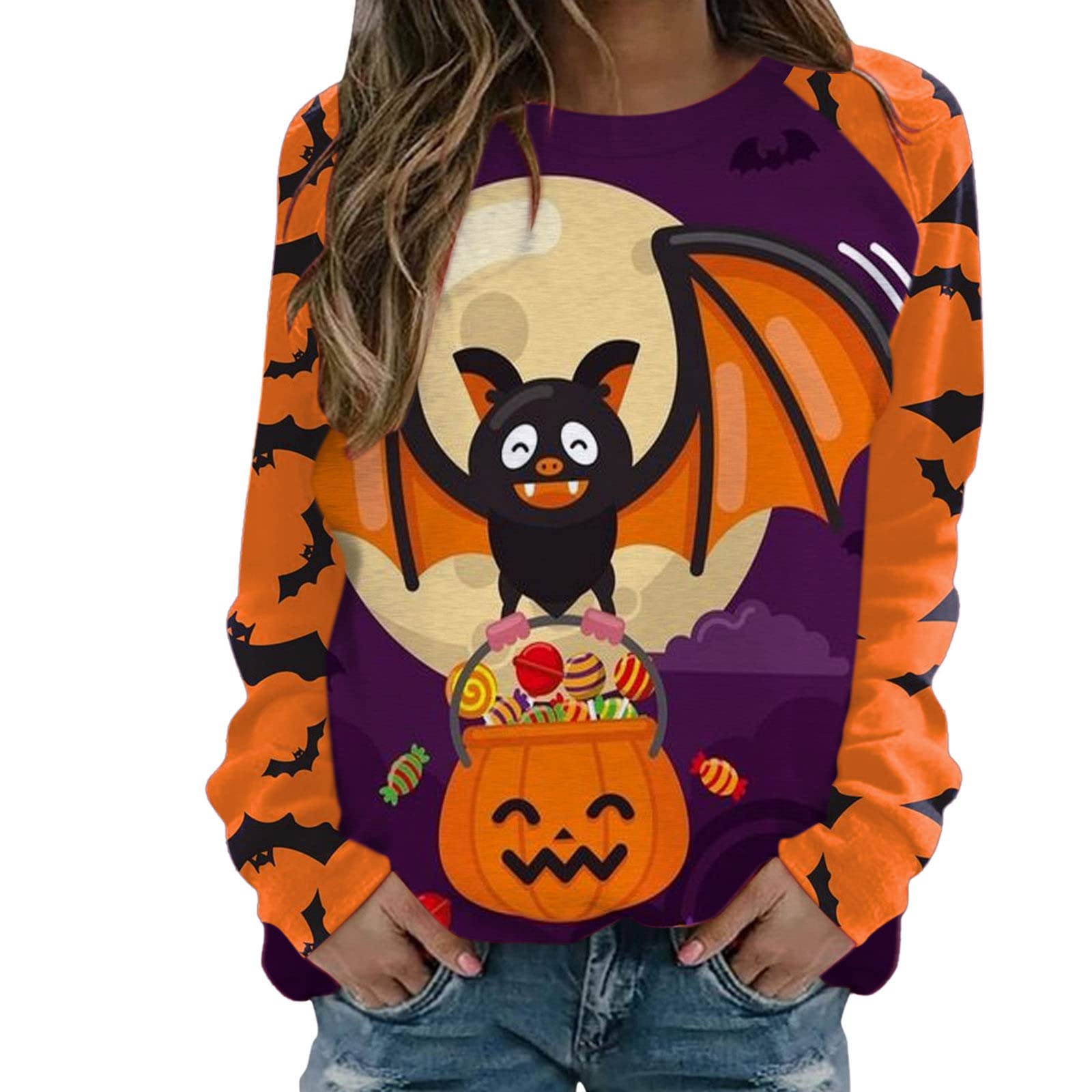 Women's Hoodless Sweatshirt - Soft Fall Casual Pullover with Long Sleeves | Dressy Tops for Everyday Wear & Layering