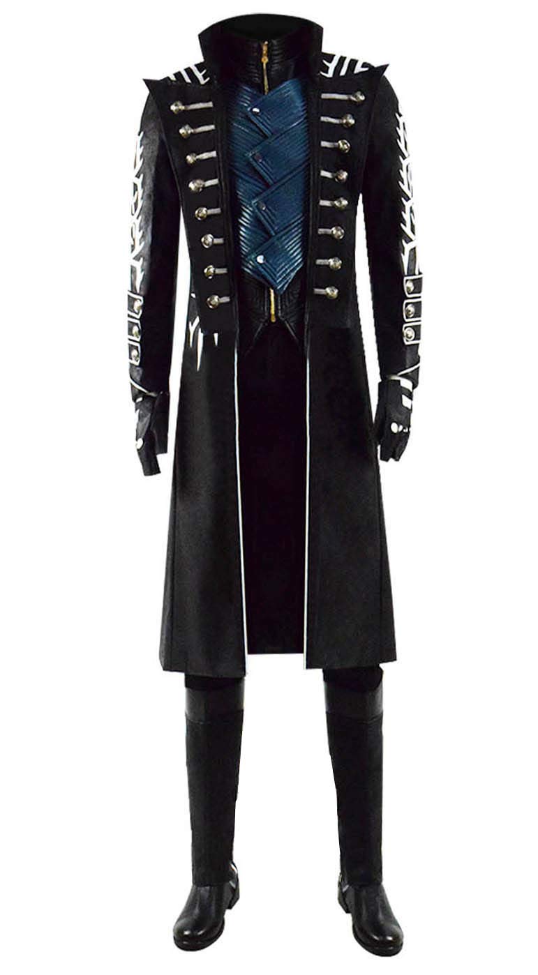 Vergil Cosplay Costume for Men - Devil May Cry DMC Game Character Halloween Outfit Full Set | Perfect for Cosplay, Halloween Parties & Anime Conventions