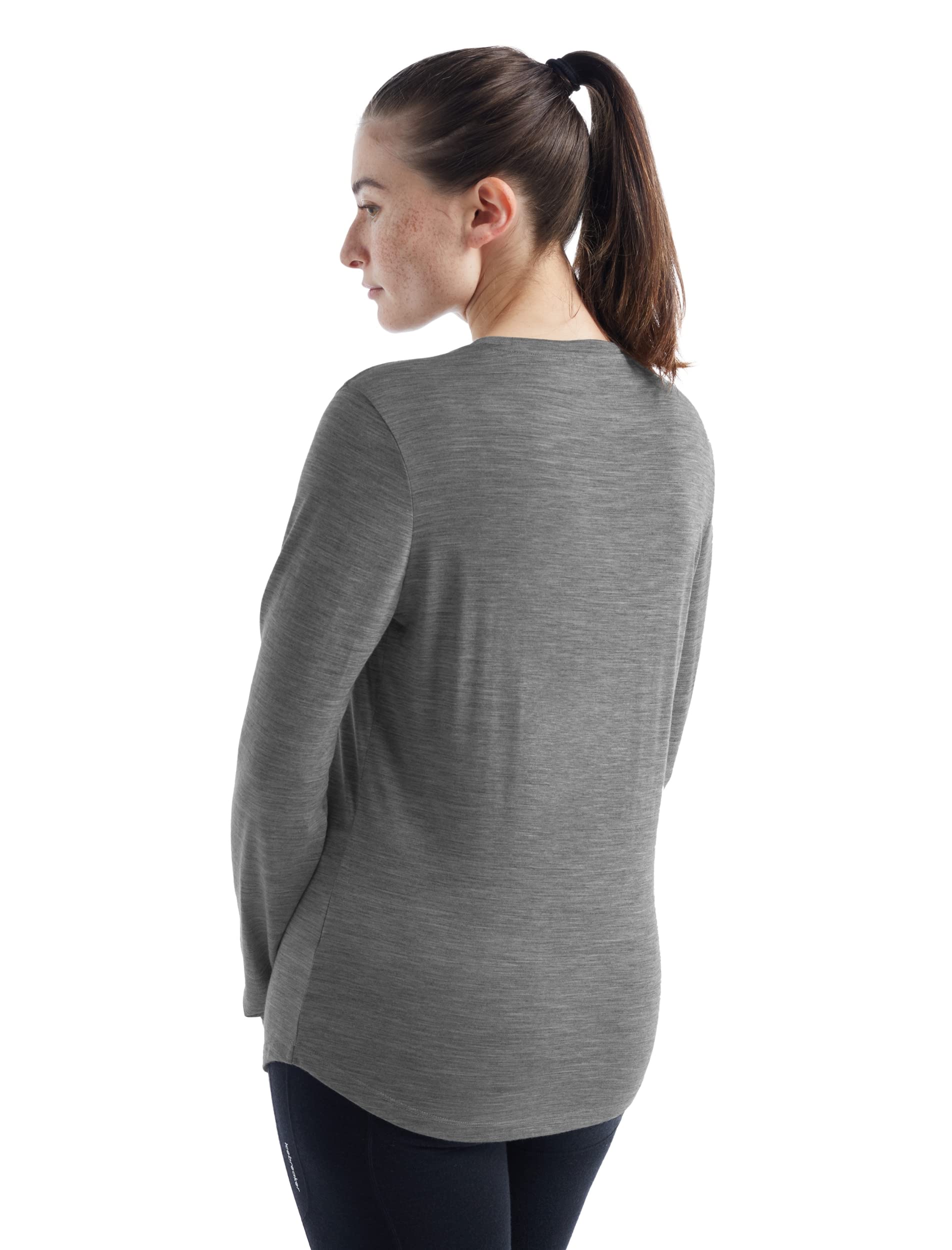 Icebreaker Women's Sphere II Long Sleeve Merino Wool T-Shirt - Breathable, Odor-Resistant & Moisture-Wicking Base Layer for Hiking, Travel & Outdoor Activities