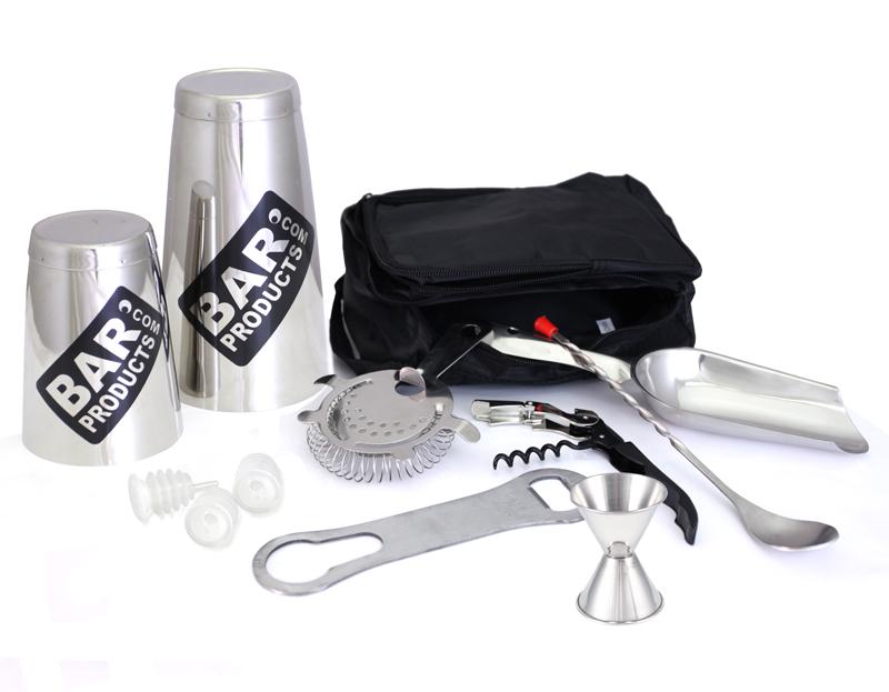 Professional Bartender Complete Tote Bag with BarProducts.com Logo - Perfect for Cocktail Mixing, Bar Tools Storage & Mobile Bartending