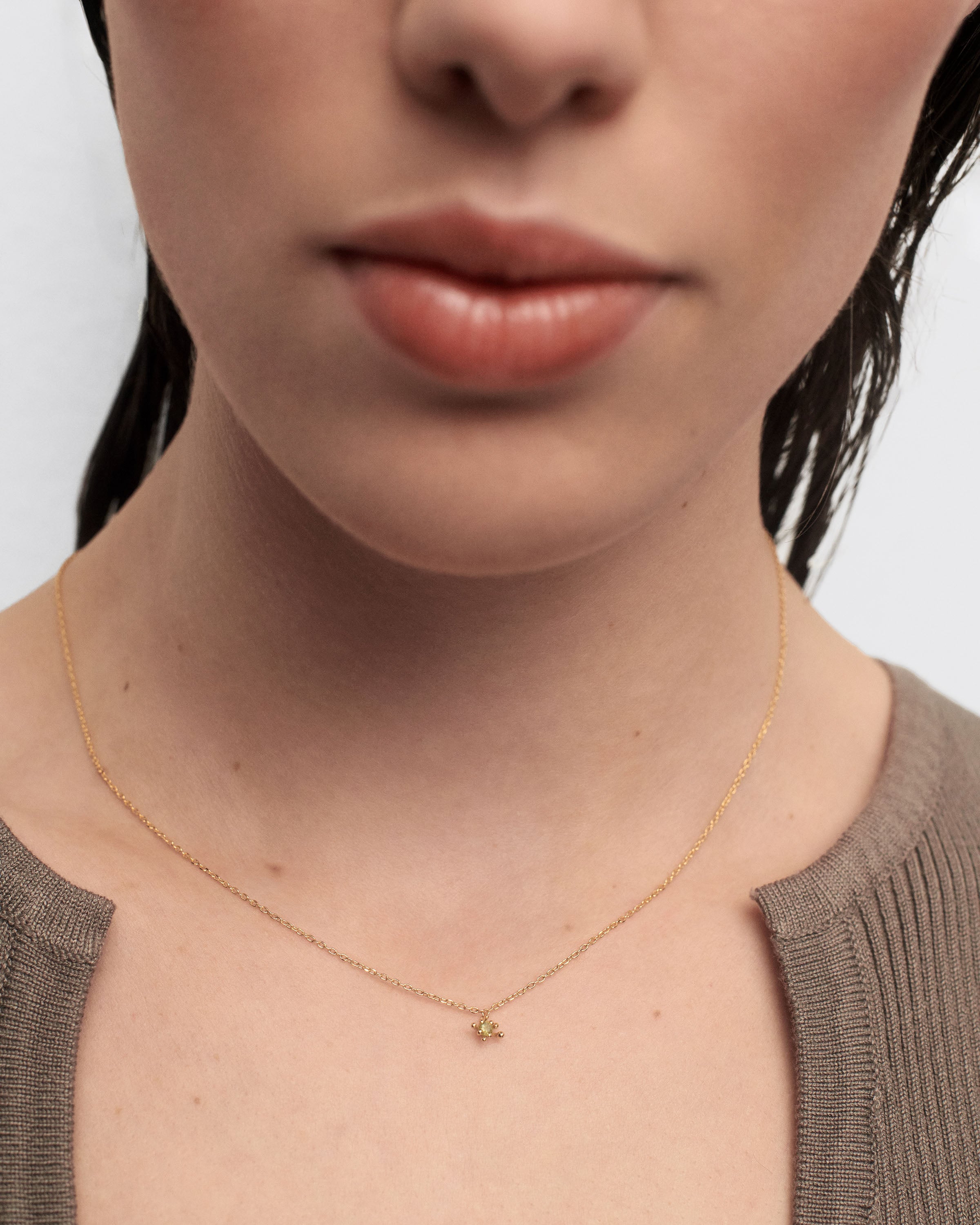 Green Fleur Necklace - Elegant Floral Pendant for Women | Perfect for Weddings, Parties & Everyday Wear