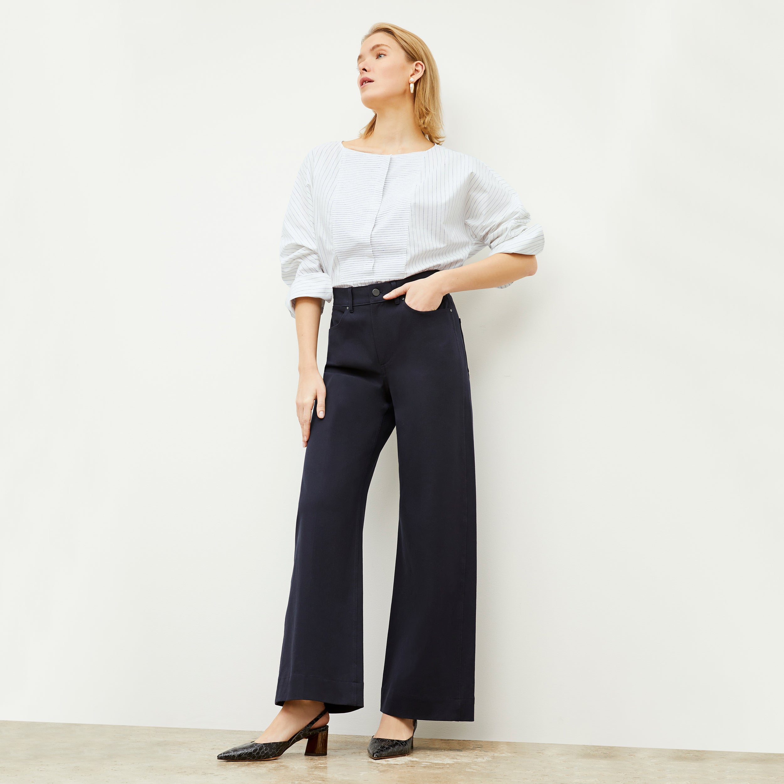 Milo Wide Leg Jeans for Women - Eco-Friendly Stretch Denim Pants with Comfortable Fit - Perfect for Casual Outfits, Workwear & Everyday Style