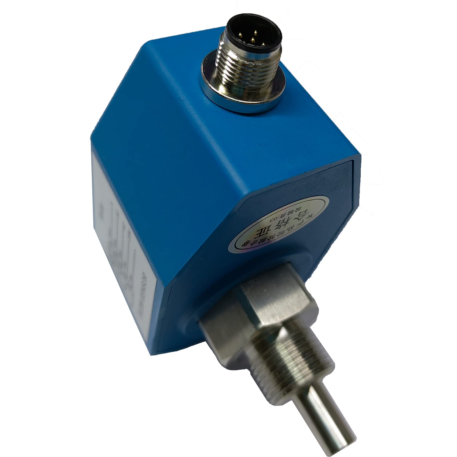 Electronic Flow Switch Thermal Flow Sensor - G1/2 Water Flow Meter for Gas & Liquid Measurement with M12 Connector | Ideal for HVAC, Industrial Automation & Water Treatment Systems