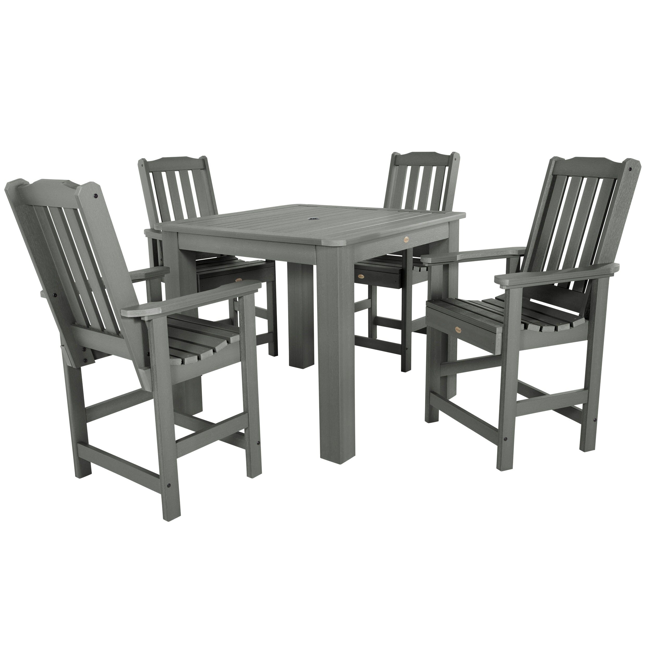 Lehigh 5-Piece Square Counter Height Dining Set 42 x 42 Inch - Perfect for Small Spaces, Breakfast Nooks & Outdoor Patios