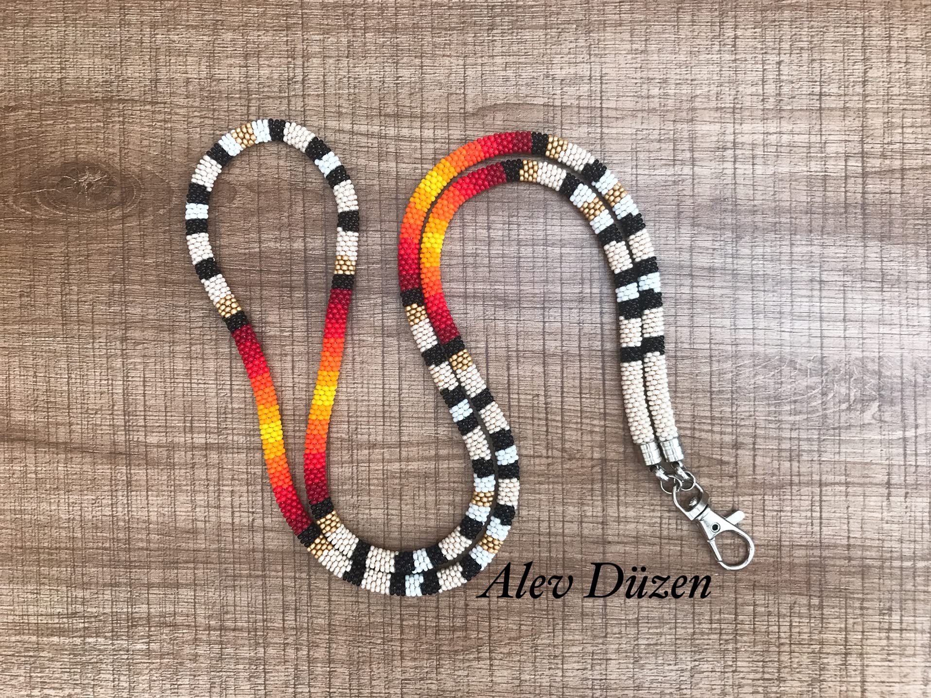 Handmade Native American Beaded Lanyard - Stylish Badge Holder for Women, Teachers & Nurses - Perfect for ID Cards, Keys & Work Accessories