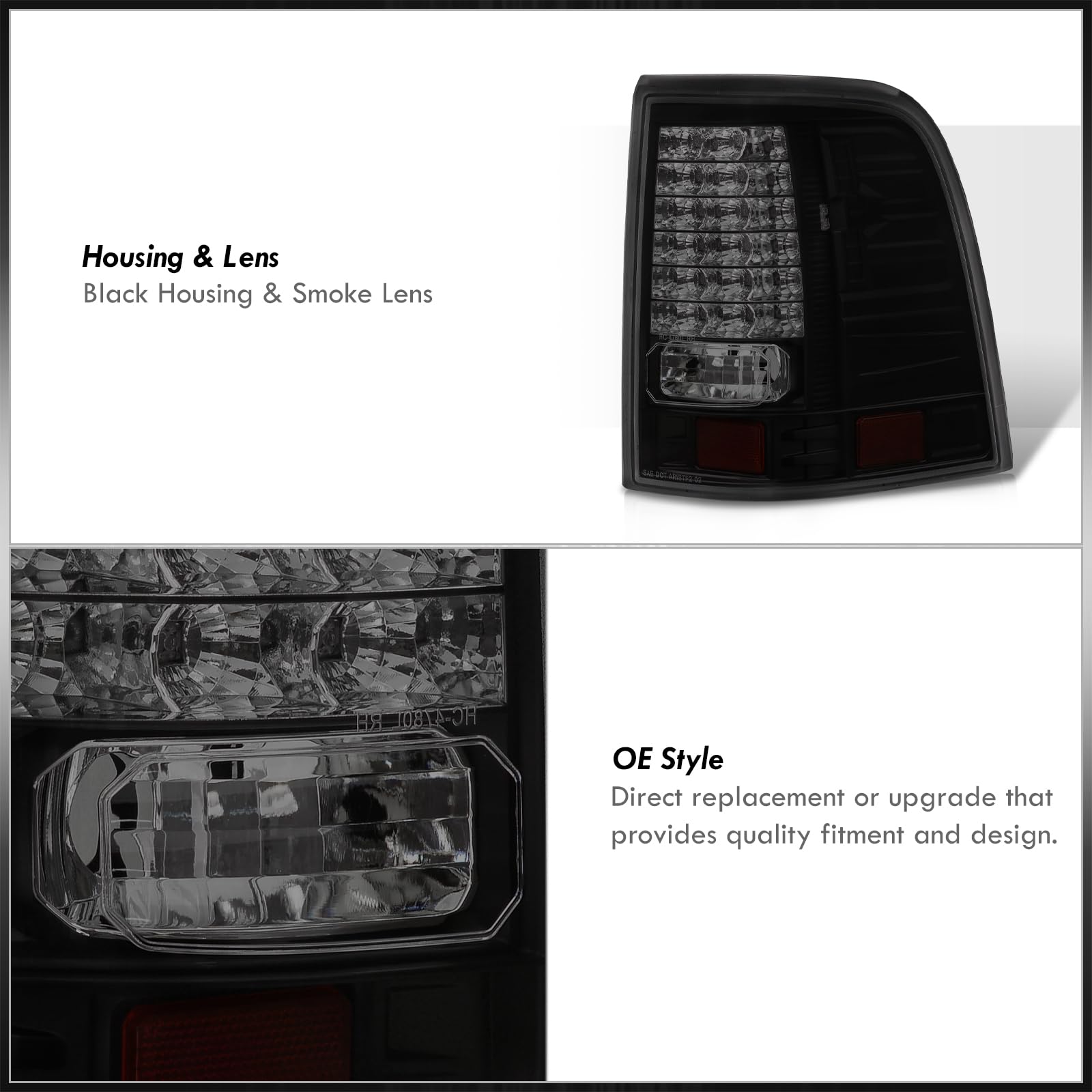 AJP Distributors LED Tail Lights Brake Stop Signal Lamps - Left & Right Pair for Ford Explorer 2002-2005 - Direct Replacement & Upgrade - Enhanced Visibility & Safety for Night Driving & Off-Road Adventures