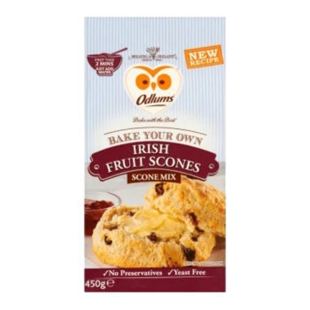 Odlums Quick Scone Mix with Fruit - 450g | Easy Homemade Scones for Breakfast, Tea Time & Baking | Perfect for Brunch, Afternoon Tea & Family Gatherings