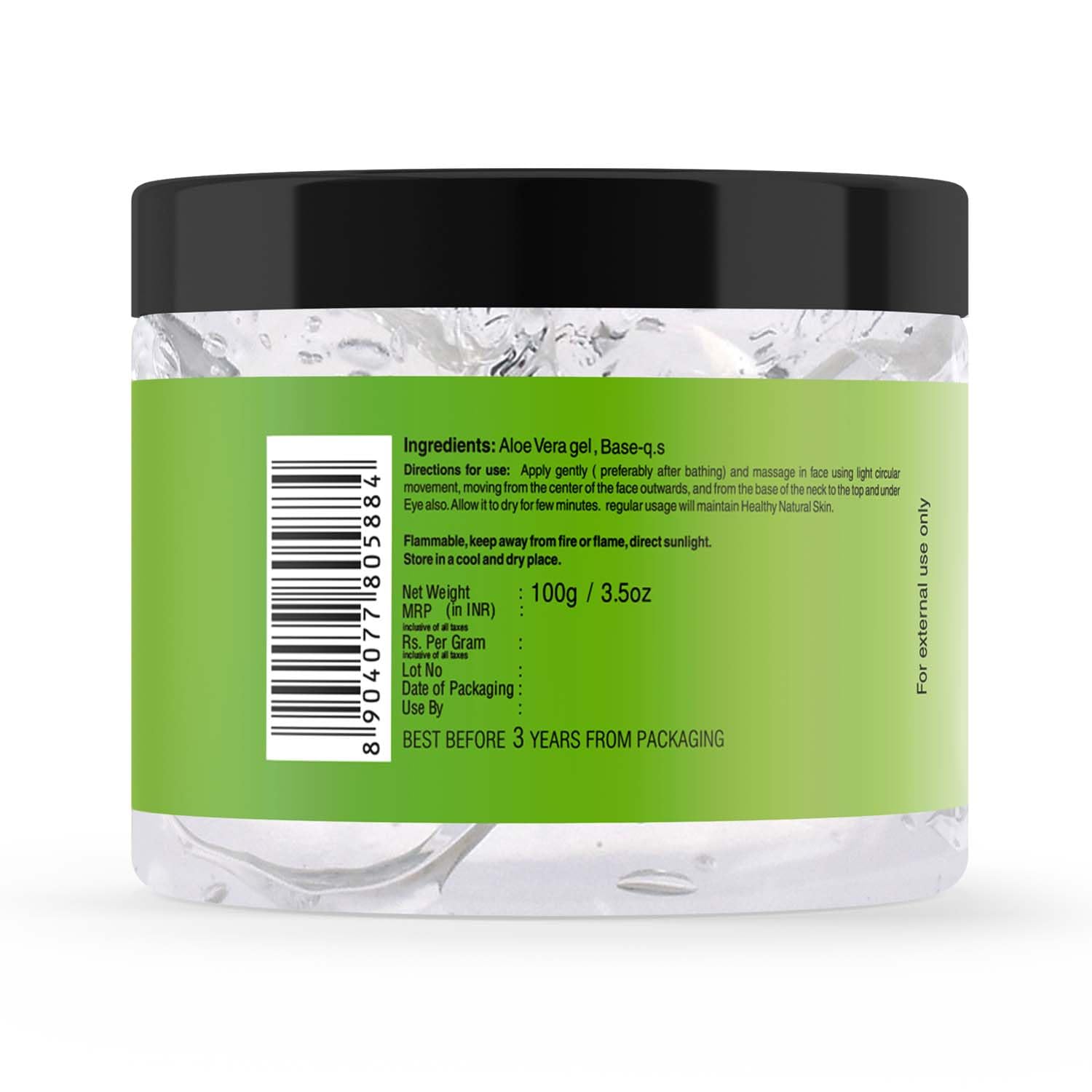 SATINANCE 100% Pure Aloe Vera Gel for Face & Hair - 100g, 2-Pack | Natural Hydrating Moisturizer for Acne, Dark Circles & Dry Skin | Soothing Sunburn Relief & Hair Care | Perfect for Daily Skincare & Post-Workout Recovery