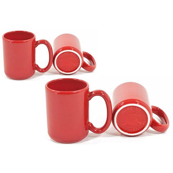 4-Pack Red Coffee Mugs - 15 oz Ceramic Cups for Hot & Cold Drinks - Perfect for Home, Office, or Gift Giving