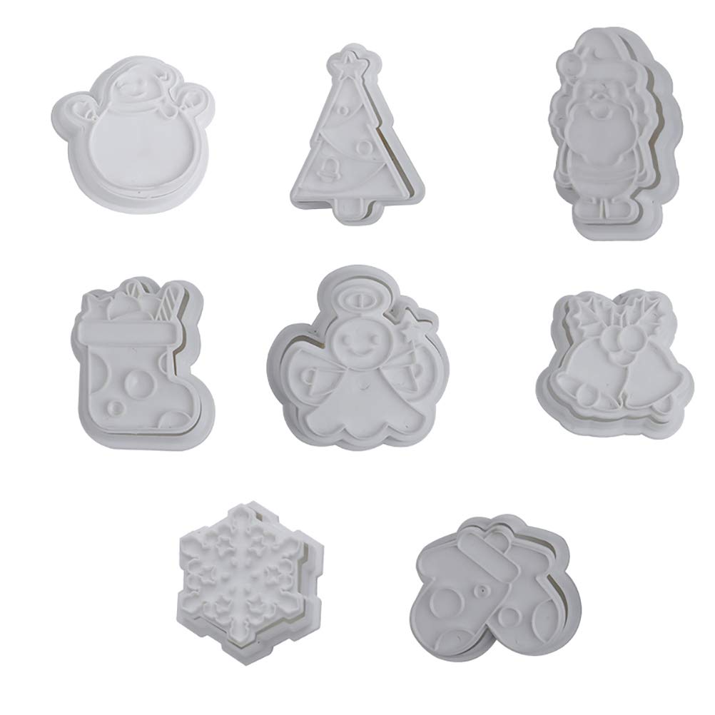 DOITOOL 8-Piece Christmas Cookie Mold Set - Cartoon Baking Molds for Holiday Cookies, Gingerbread, and Cupcakes - Perfect for Christmas Baking, DIY Desserts, and Party Treats