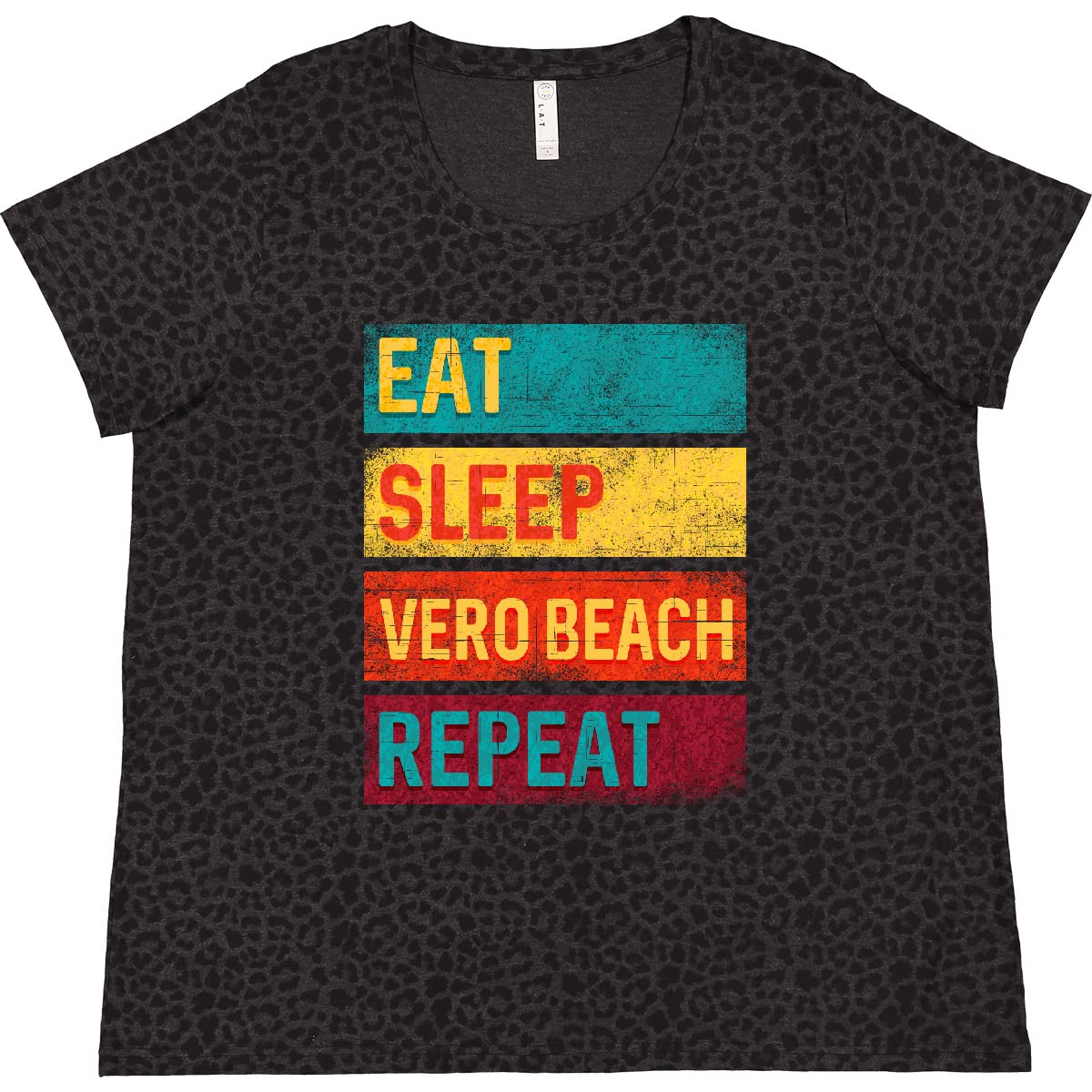 Eat Sleep Vero Beach Women's Plus Size T-Shirt - Inktastic Vero Beach Florida Design for Casual Wear & Beach Outings