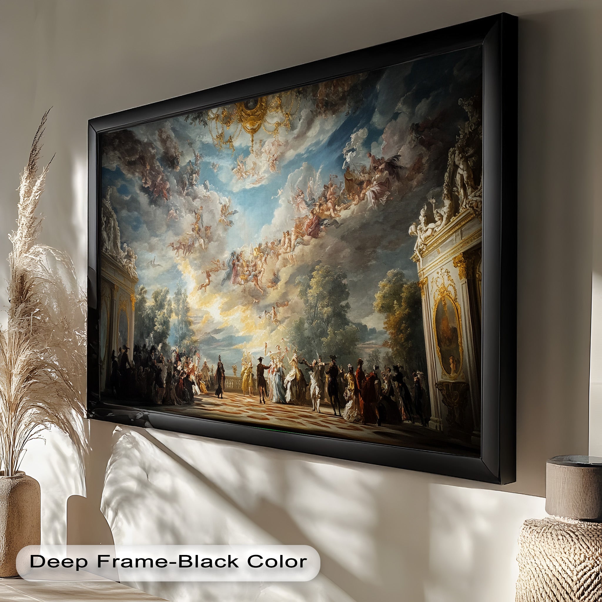 Baroque Heaven - Grand Ballroom Oil Painting | Classic Artwork for Home Decor, Office & Gallery | Perfect for Living Room, Dining Area & Wall Display