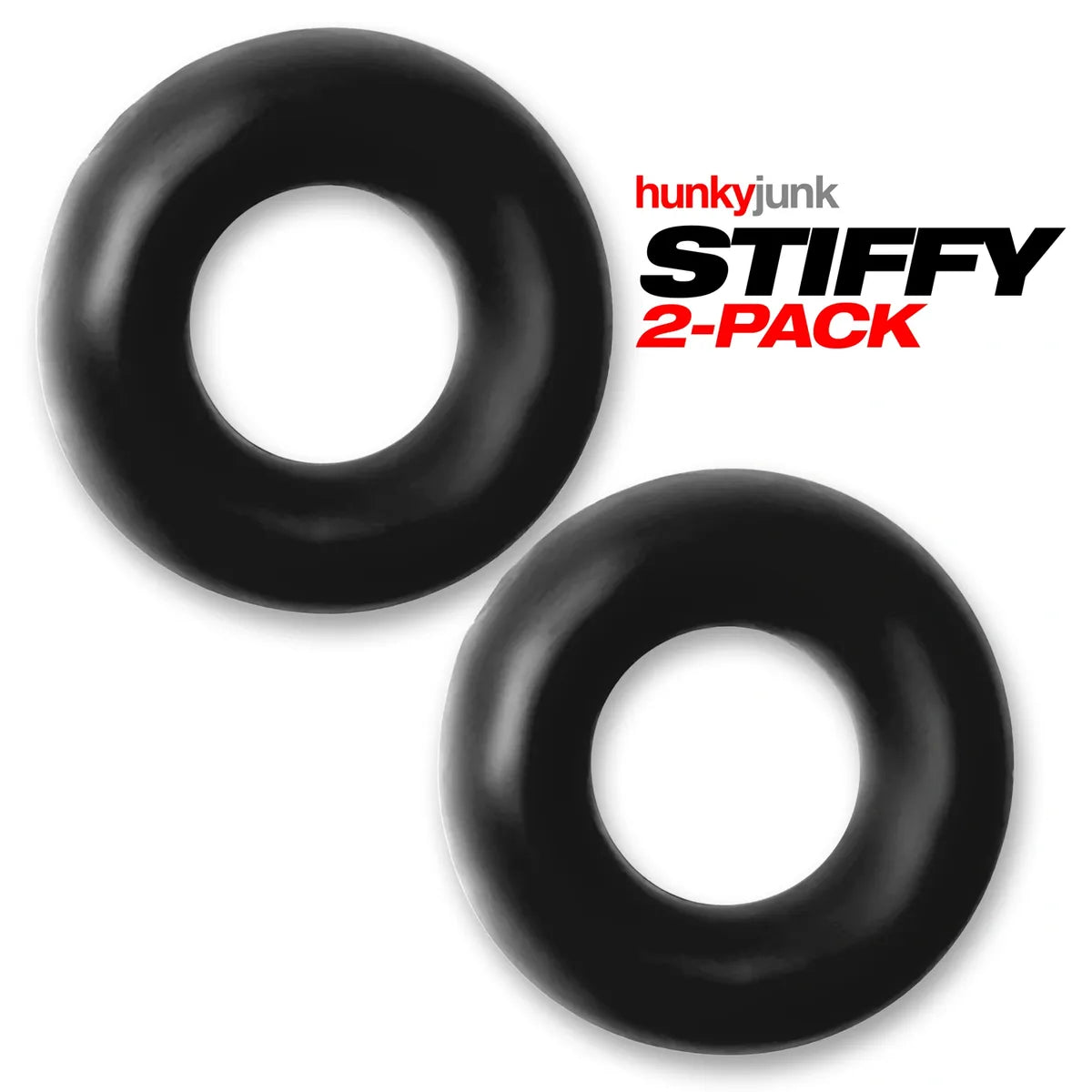 HUJ Stiffy 2-Pack Cock Rings for Men - Premium Silicone C-Rings for Enhanced Performance & Pleasure - Perfect for Couples & Solo Play