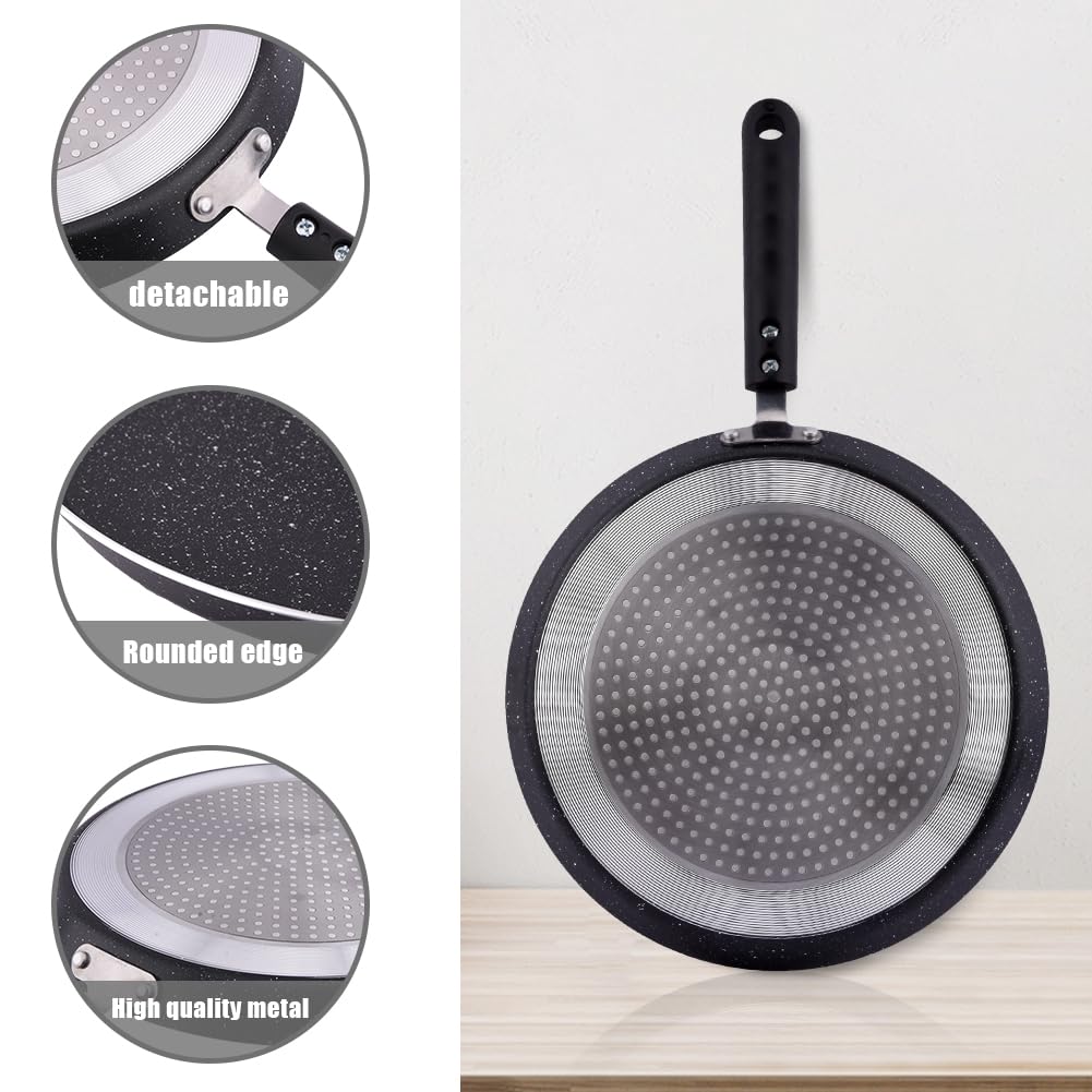11 Inch Nonstick Crepe Pan with Scraper & Oil Brush - Perfect for Pancakes, Tortillas, Eggs, Omelettes & Grilling - Easy to Clean Griddle Pan for Home Cooking & Breakfast Making