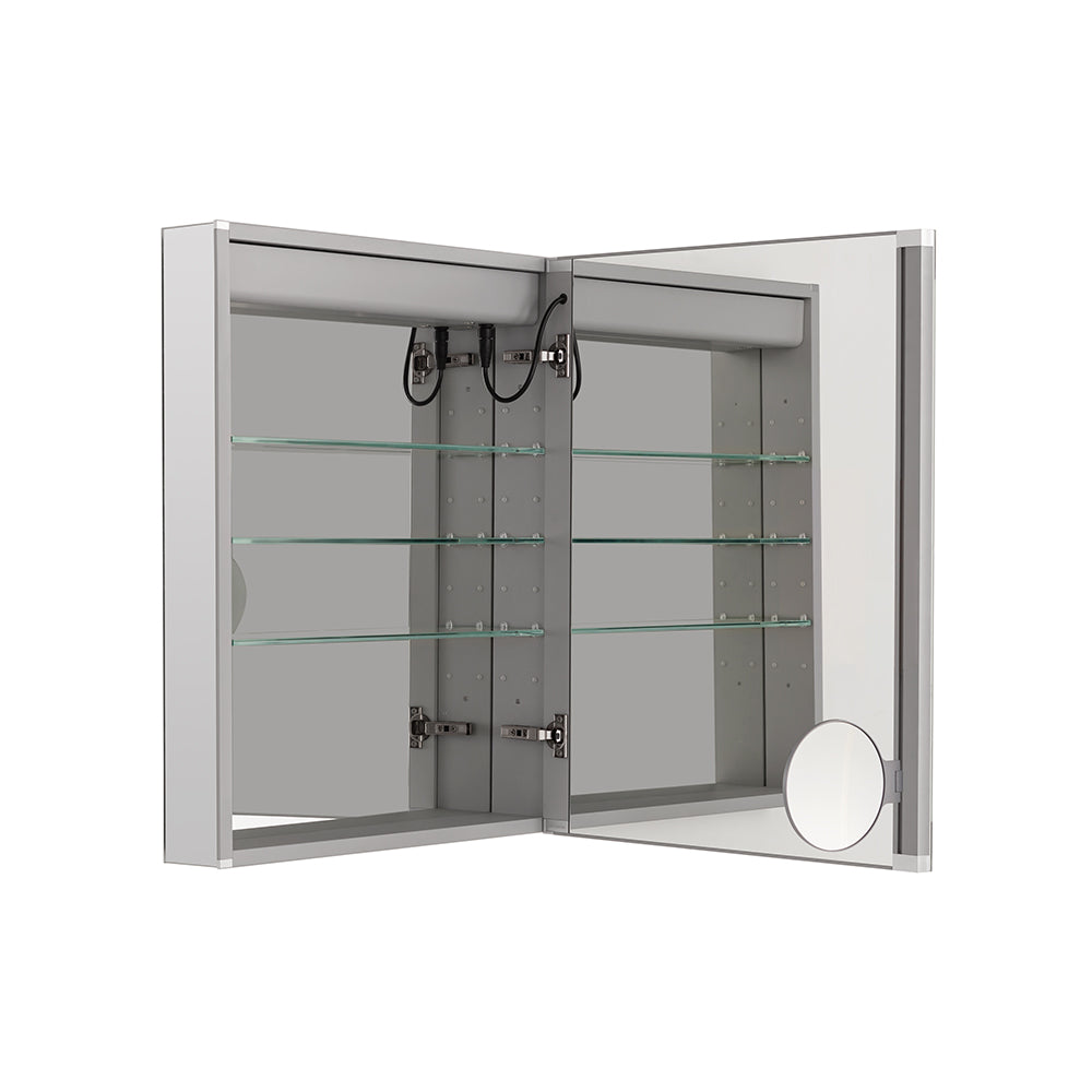 Aquadom Royale Basic Q 24x30 Right or Left Hinge LED Lighted Bathroom Medicine Cabinet - Perfect for Modern Homes & Spa-Like Retreats