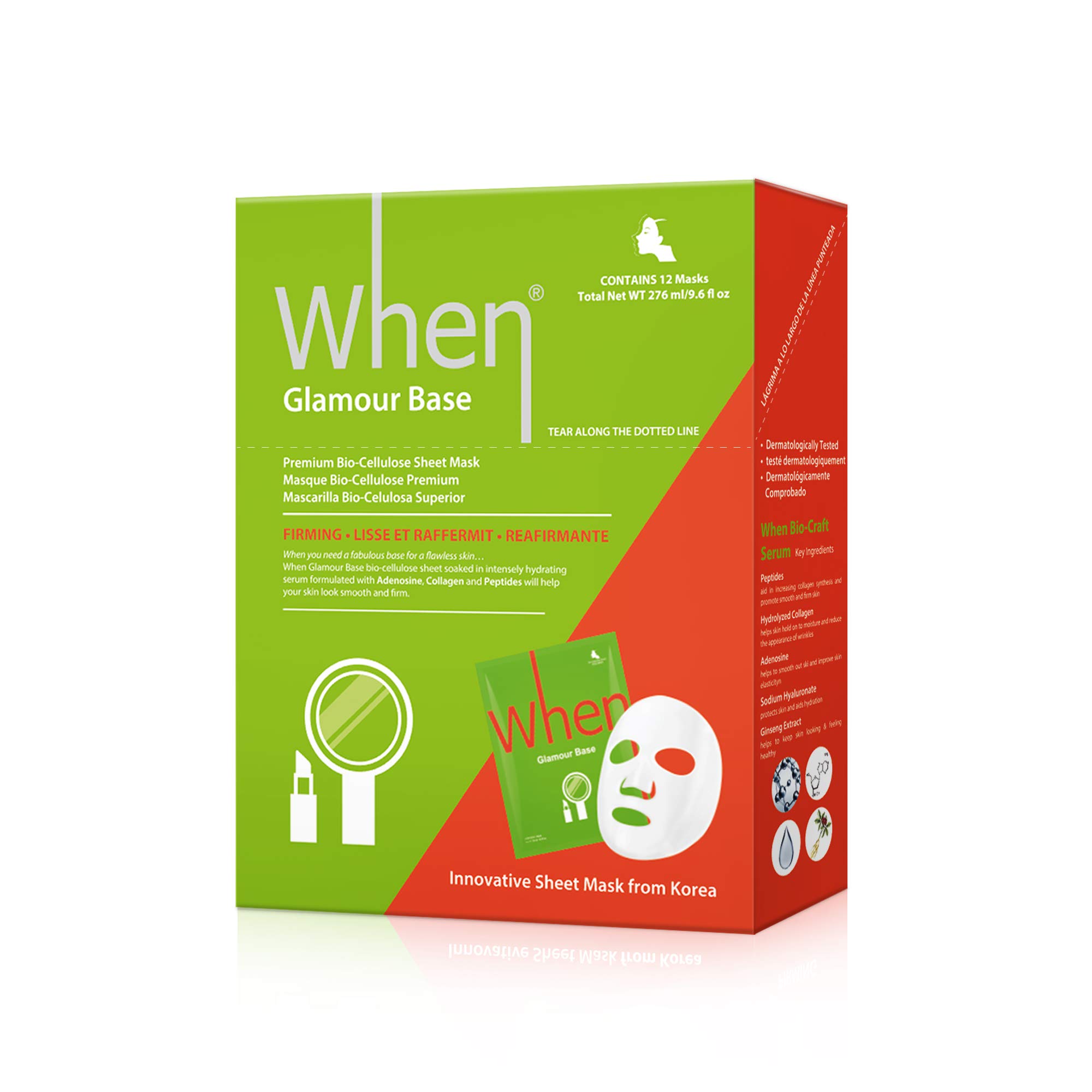 Premium Korean Bio-Cellulose Firming Facial Sheet Mask Set (12 pcs) - Collagen Infused for Smoothing, Elasticity & Wrinkle Reduction | Ideal for Night Skincare Routine, Spa Days & Anti-Aging Treatment