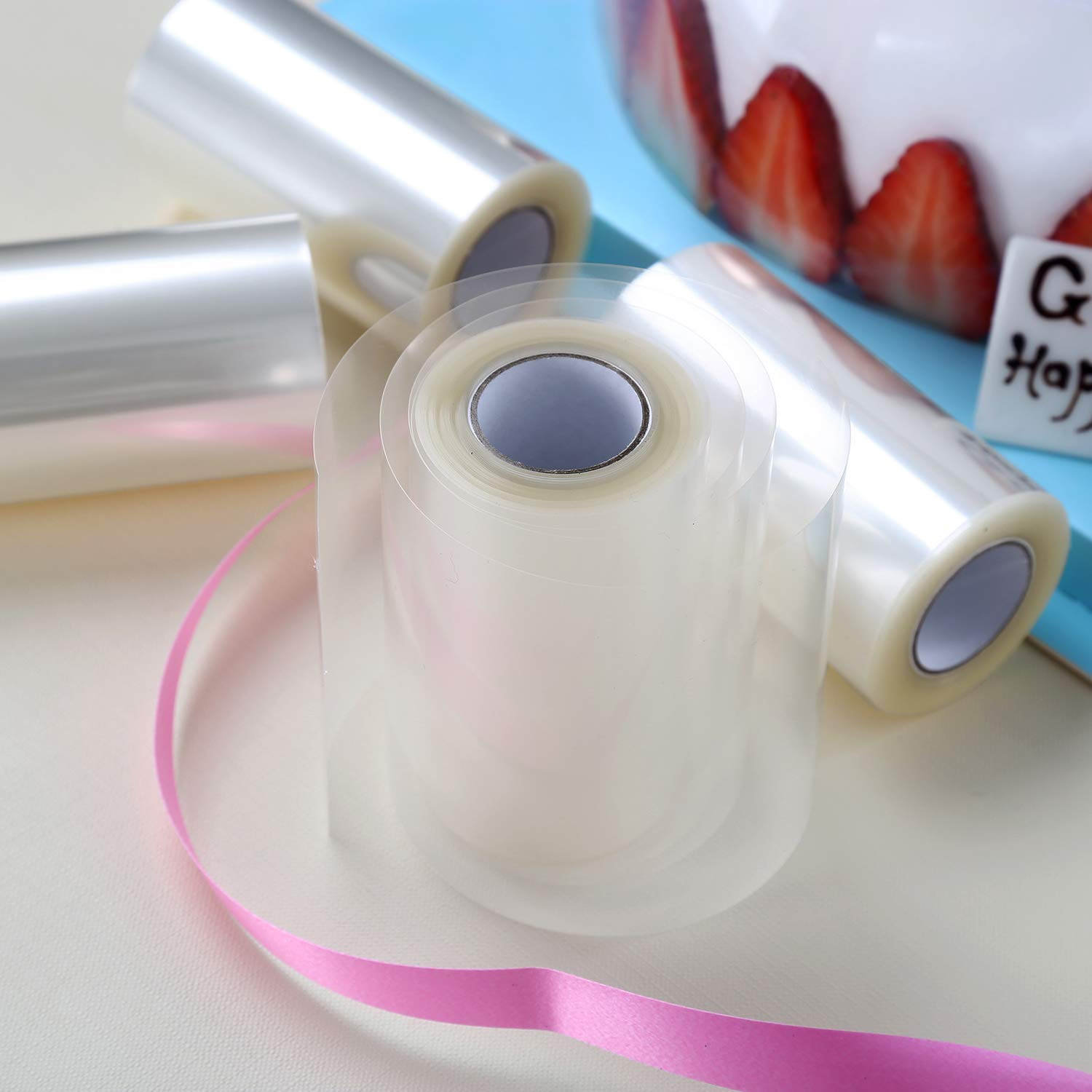 4-Pack Clear Acetate Cake Collars 3.1