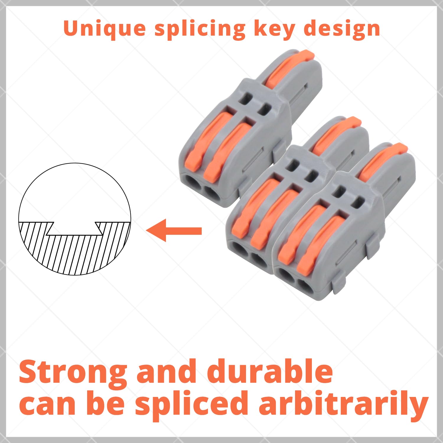 1 in 2 Out Lever Wire Connectors - 25 Pcs Gray Compact Lever Splicing Wire Nuts - Ideal for Home Electrical Wiring and DIY Projects