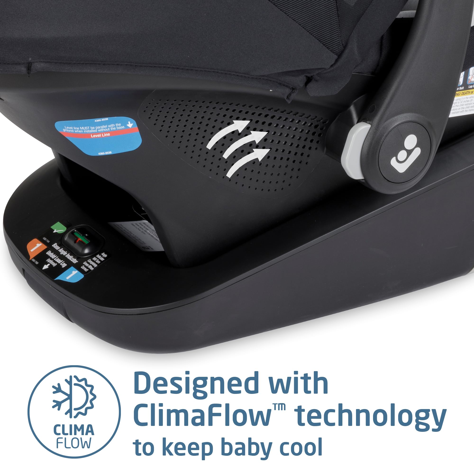 Maxi-Cosi Mico Luxe+ Infant Car Seat with Base – Convertible Baby Carrier for Safe & Comfortable Travel – Essential Black – Perfect for Newborns, Road Trips & Everyday Use