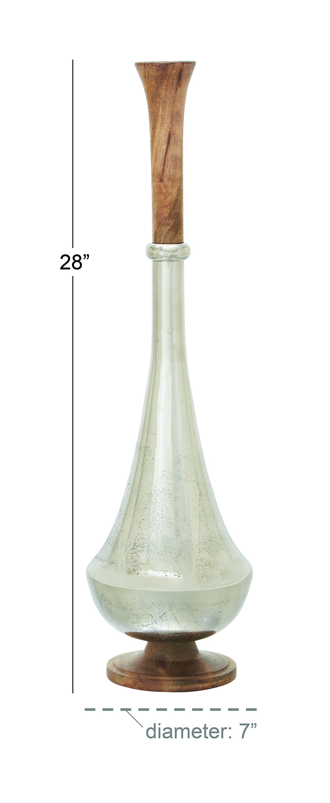 Deco 79 Modern Wooden Vase - 7