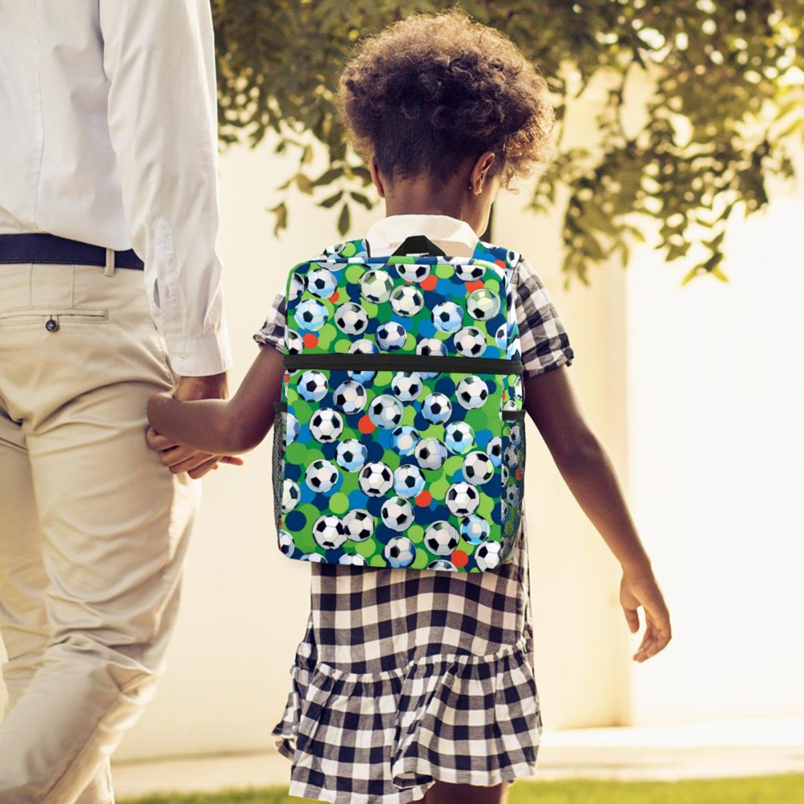 Best Travel Backpack for Men & Women - Durable Waterproof Hiking Backpack with Football/Soccer Ball Floral Design - Perfect for Camping, Hiking, School & Sports