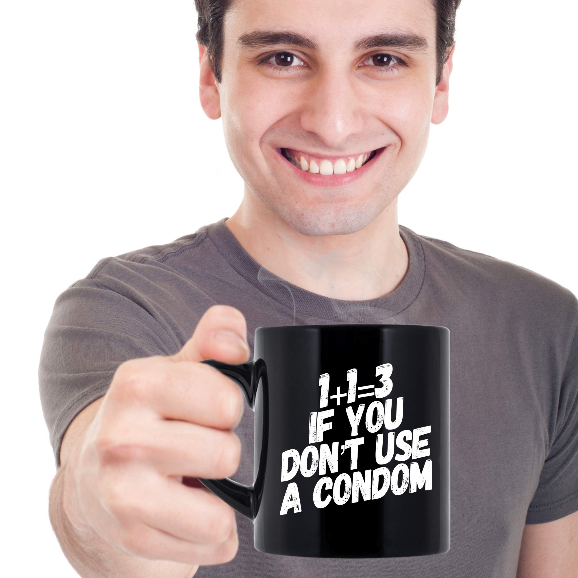 Funny 'Use A Condom' Coffee Mug - 11 oz Black Ceramic Cup for Women & Men | Humorous Gift for Couples, Bachelorette Parties & Office Pranks