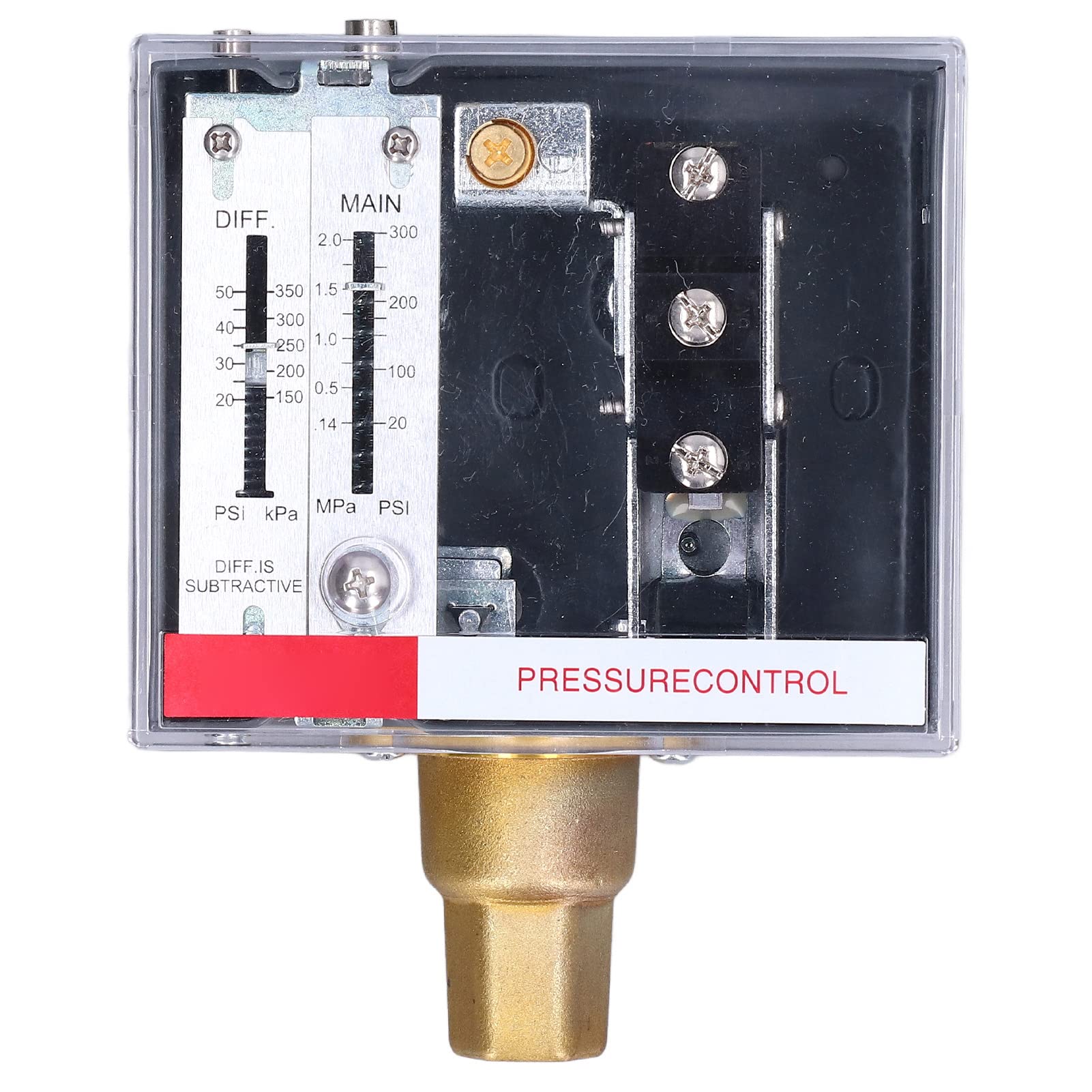 Eujgoov Adjustable Steam Pressure Controller Switch, NPT1/4?18 SPDT, for Steam Boilers & Liquid Systems - Perfect for Industrial, HVAC, and Home Brewing Applications