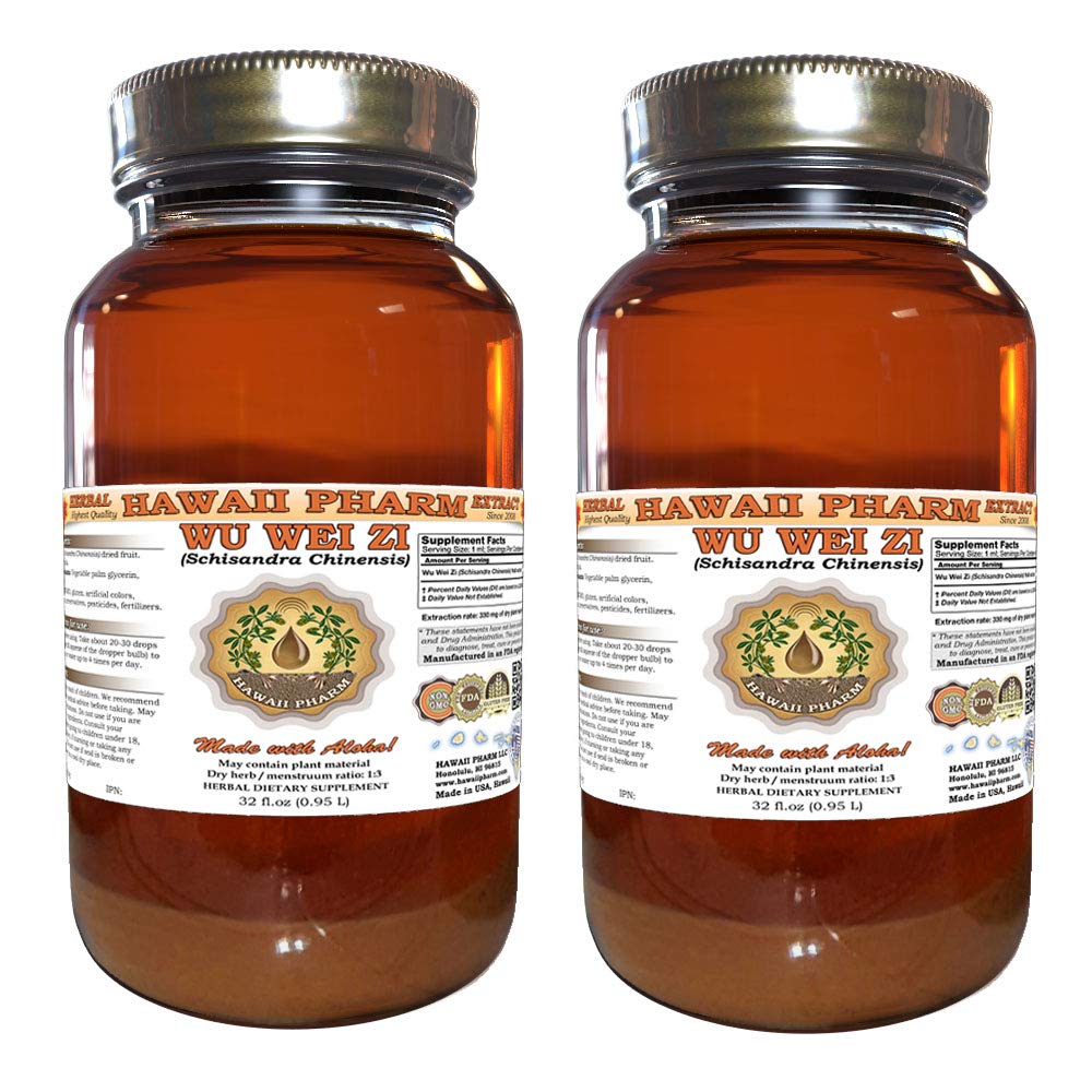 Organic Schisandra Chinensis (Wu Wei Zi) Tincture - 2x32 Oz Dried Fruit Liquid Extract | Herbal Supplement for Stress Relief & Liver Support | Perfect for Daily Wellness & Detox Routines