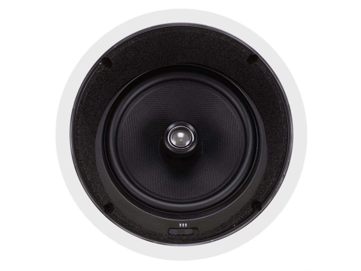 Monoprice 8 Inch 2-Way In-Ceiling Speakers with Aramid Fiber Woofer & Titanium Silk Dome Tweeters - Caliber Series (Pair) - Perfect for Home Theater & Background Music Systems
