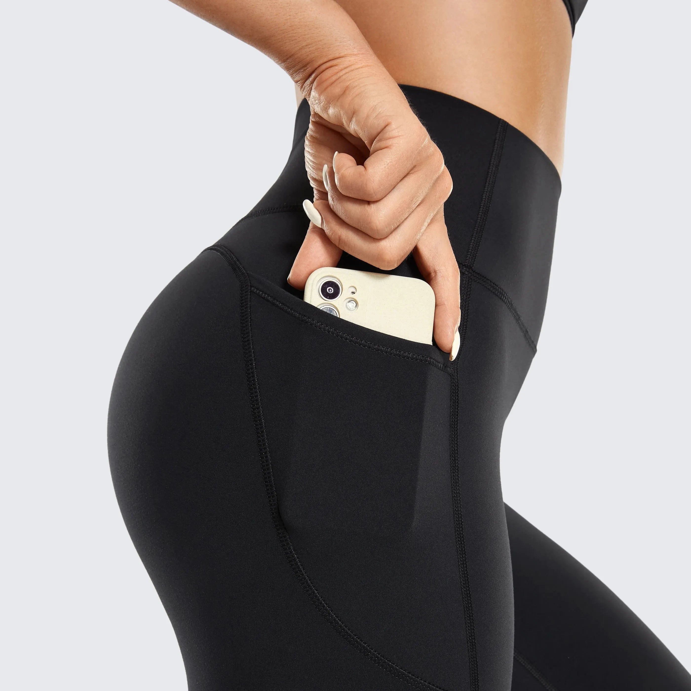 25 Inch High Waisted Naked Feeling Yoga Pants for Women - Elastic Cargo Workout Leggings with Hips Lifting Design | Perfect for Gym, Running & Casual Wear