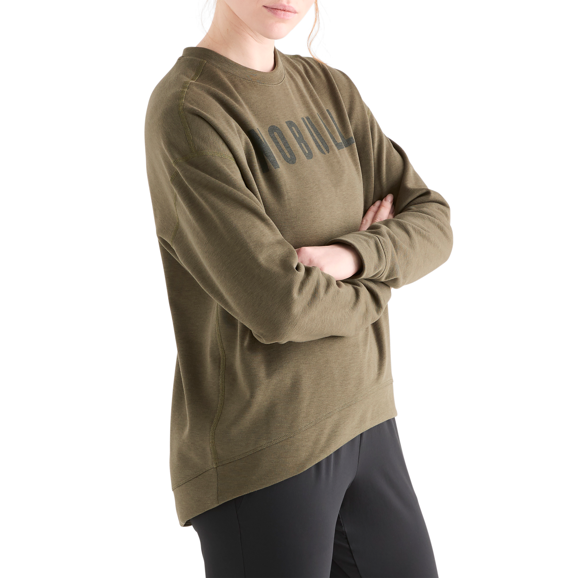 NOBULL Women's Crew Sweatshirt - Comfortable Cotton Pullover for Workouts & Casual Wear - Perfect for Gym, Running & Everyday Style