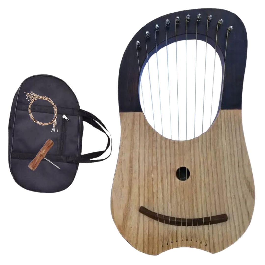 Handcrafted Irish Lyre Harp - Sheesham Wood with Metal Strings - Solid & Durable Design - Perfect for Celtic Music, Meditation & Home Decor