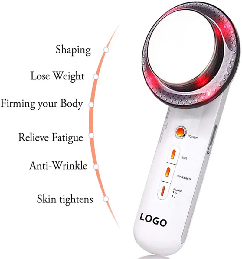 Professional Ultrasound Cavitation & EMS Fat Burner Machine - Body Slimming Massager for Weight Loss, Anti-Cellulite Treatment with Galvanic Infrared Technology | Home Use & Spa Treatment for Tummy, Arms, Thighs