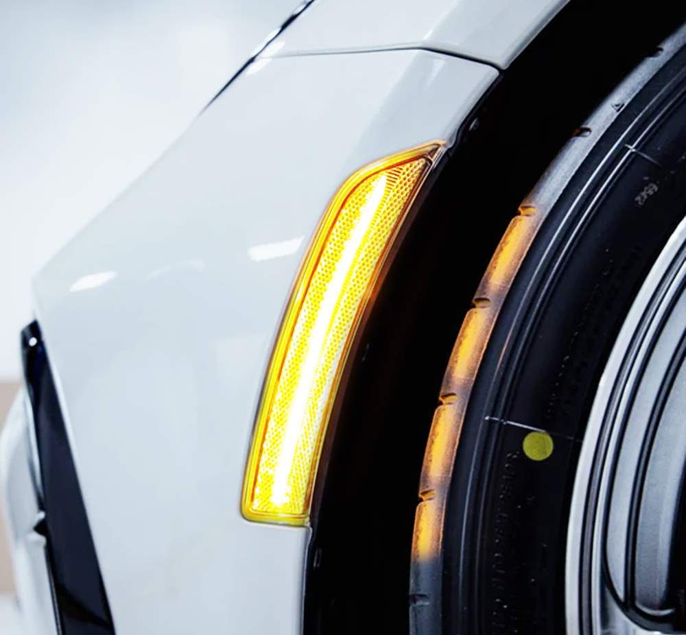 Clear White/Amber Switchback LED Side Marker Lights for 2022-2023 Subaru BRZ & Toyota GR86 - Durable, Bright Turn Signal Lamps for Enhanced Night Driving Safety
