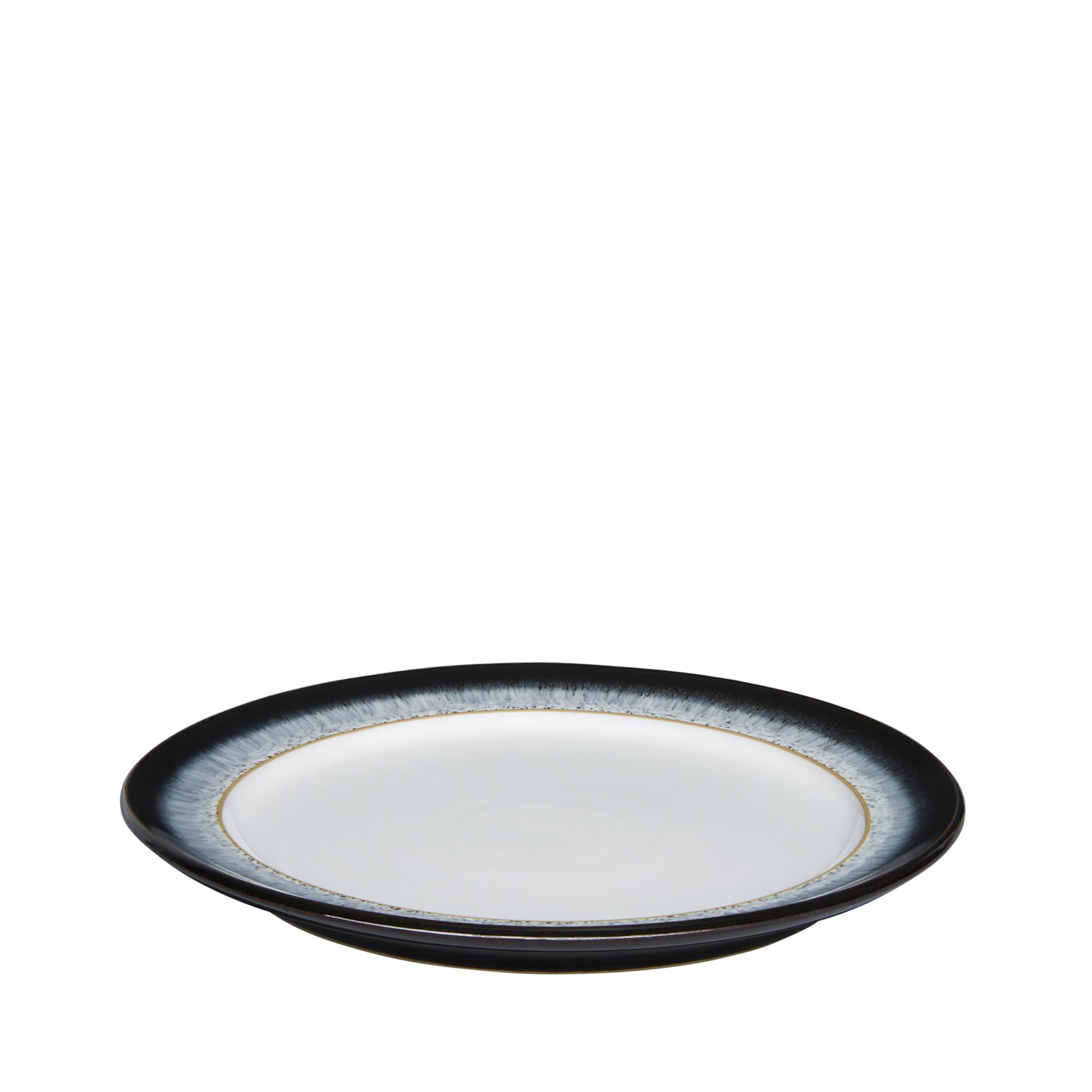 Denby Halo 4-Piece Wide Rimmed Salad Plates Set – Durable Ceramic Dinner Plates for Salads, Pasta & Appetizers – Perfect for Dining, Entertaining & Everyday Use