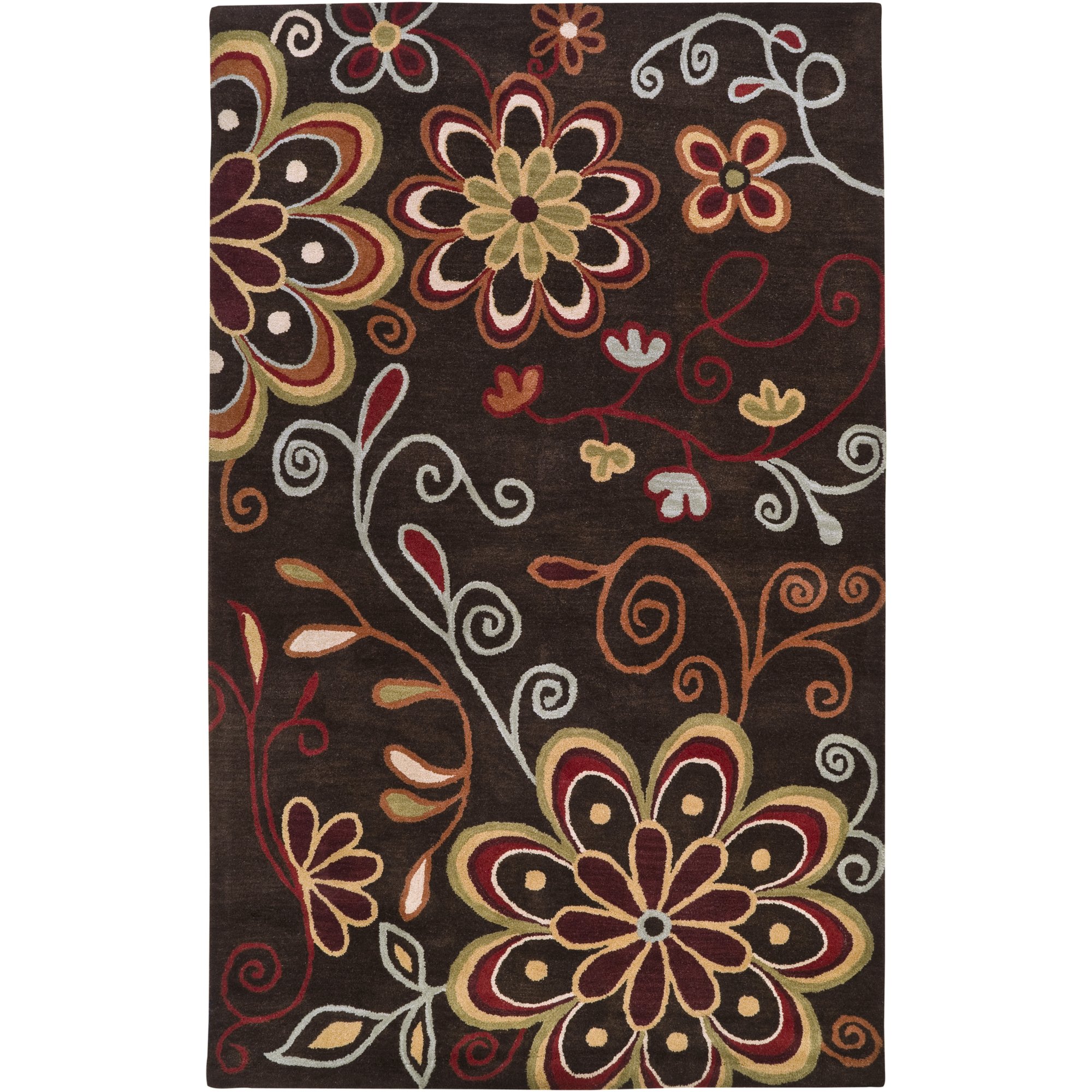 ATH-5037 Athena Chocolate 3x12 Feet Area Rug - Soft Modern Boho Rug for Living Room, Bedroom & Dining Room Decor