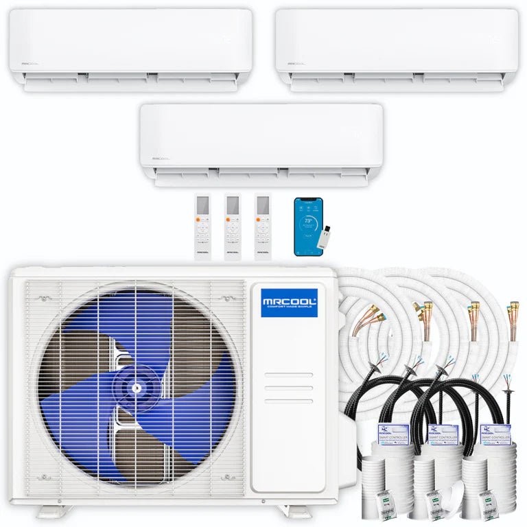 MRCOOL DIY 5th Gen 3 Zone 36,000 BTU 22 SEER Ductless Mini Split Air Conditioner Heat Pump System (12K+12K+12K) - Perfect for Home, Office & Garage Cooling & Heating