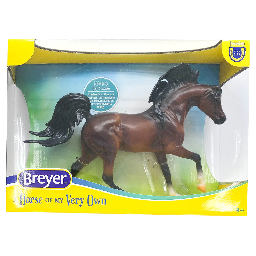 Breyer Freedom Series 1:12 Scale Mahogany Bay Arabian Horse Model - Collectible Toy Horse for Display, Gifts & Home Decor