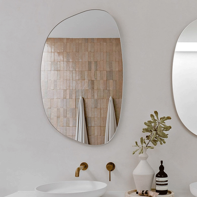 ADP 550mm Organic Wooden Shaving Cabinet - Bathroom Storage Organizer with Mirror for Razors & Toiletries | Perfect for Modern Bathroom Vanity & Spa Decor