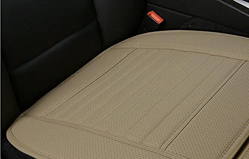 PU Leather Car Seat Cover - Durable Beige Interior Protection for Auto, Office Chair, and Home Furniture (1PCS)
