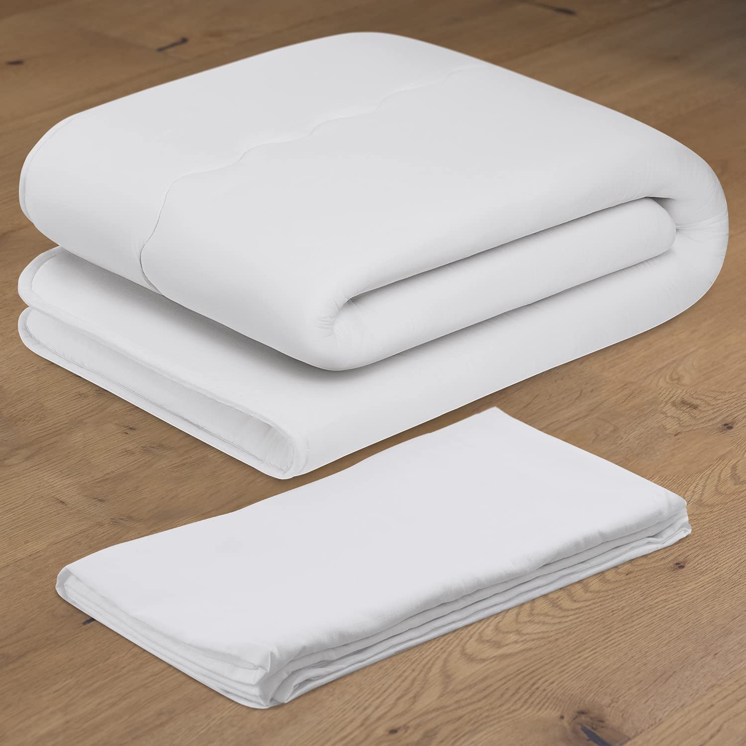 Luxton Home Japanese Shiki Futon with Sheet - Foldable Mattress for Sleep & Travel - Full Size Long - Perfect for Guest Beds, Camping & Small Spaces